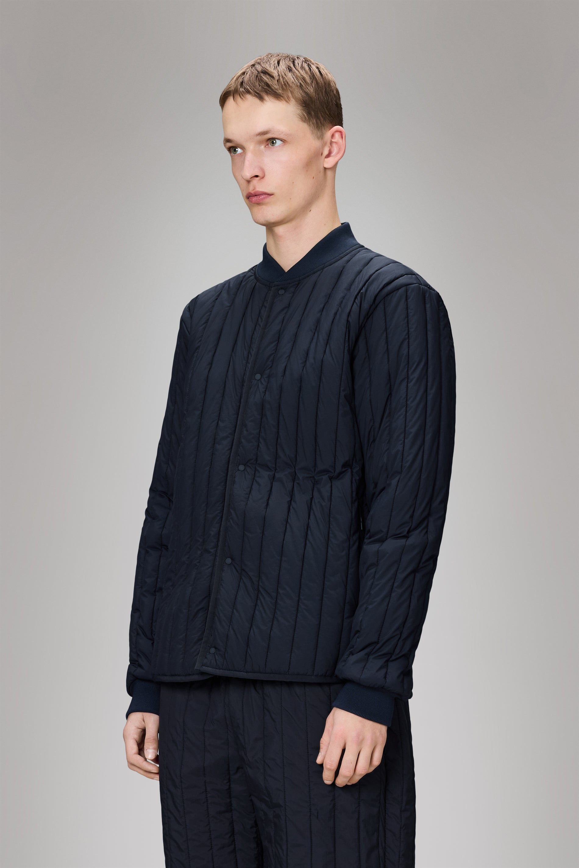 RAINS Banja Liner Bomber Jacket Navy Jacket