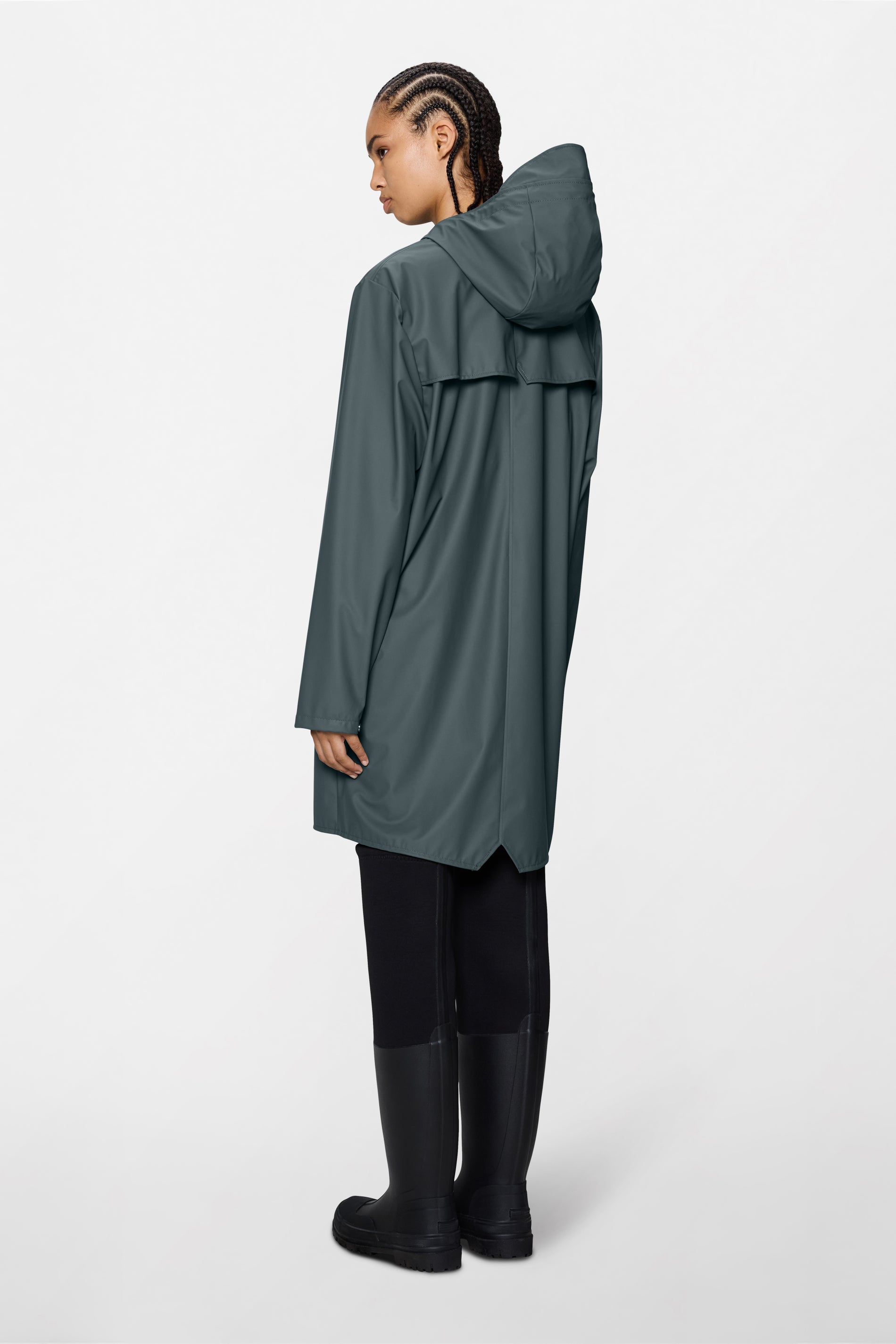 RAINS Long Jacket Dark Grey Jacket