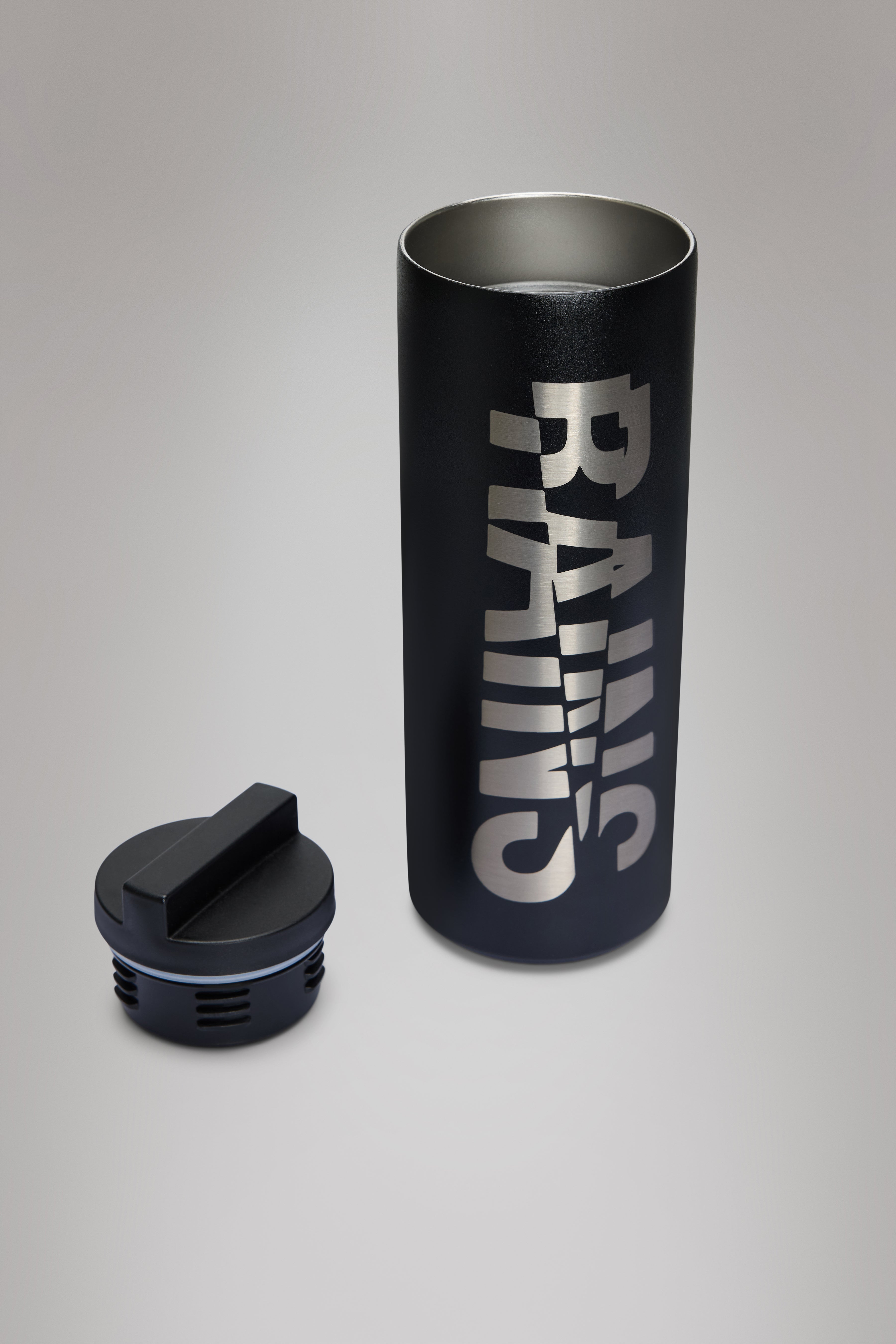 RAINS Insulated Flask 500ml Black Logo Drink wear