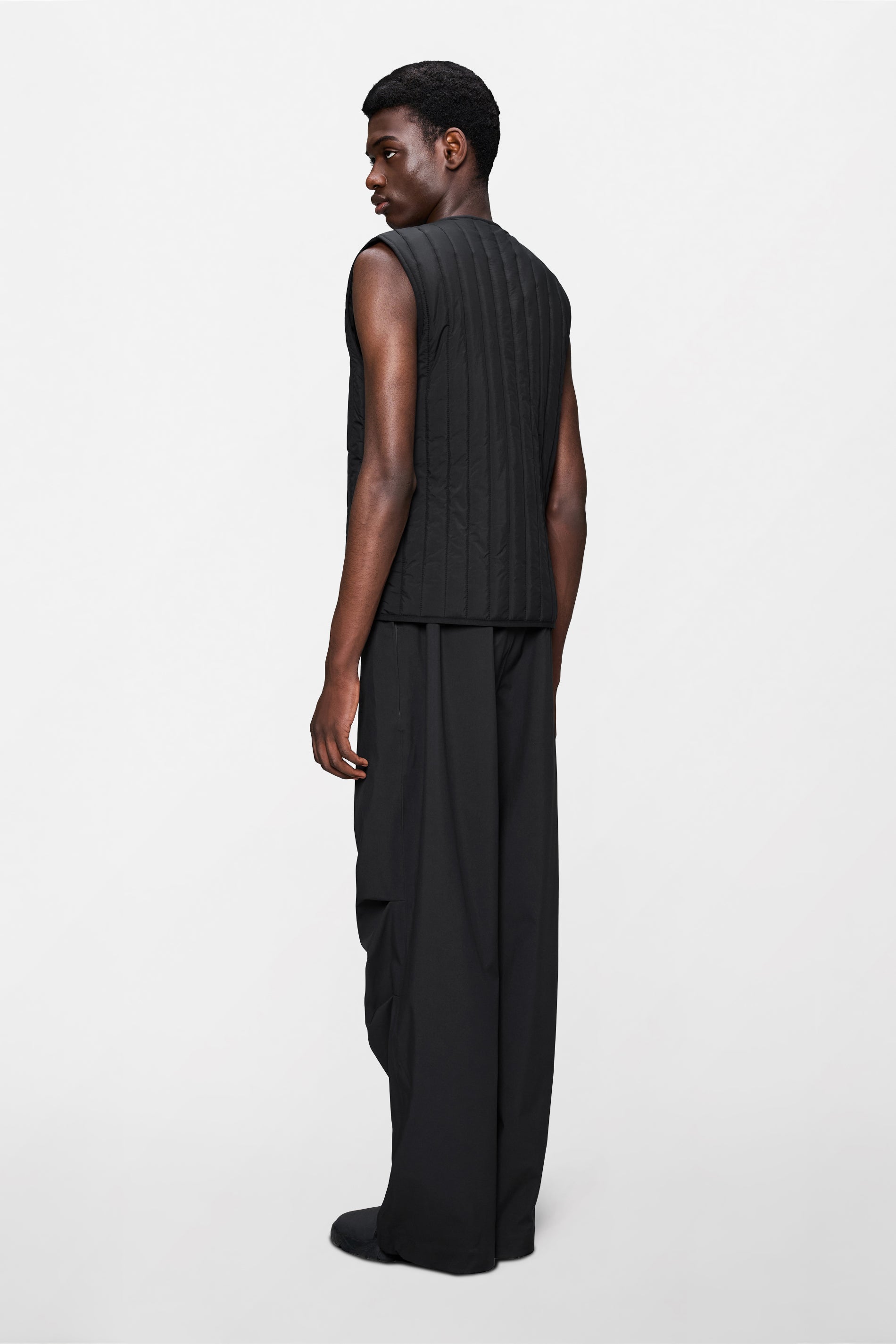 RAINS Banja Liner Vest Black Short Sleeve