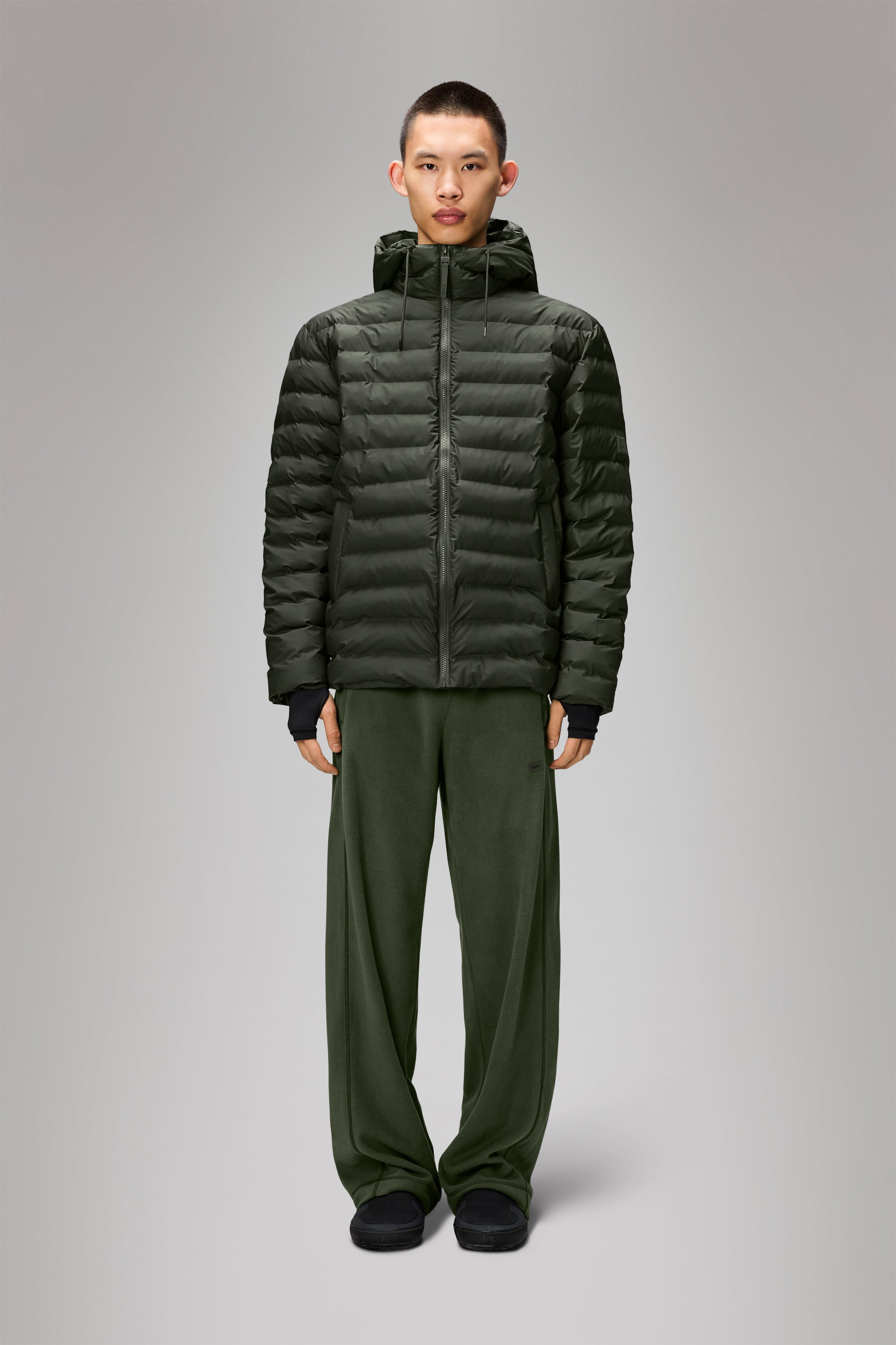 Rains Lohja Puffer Jacket Green Jacket
