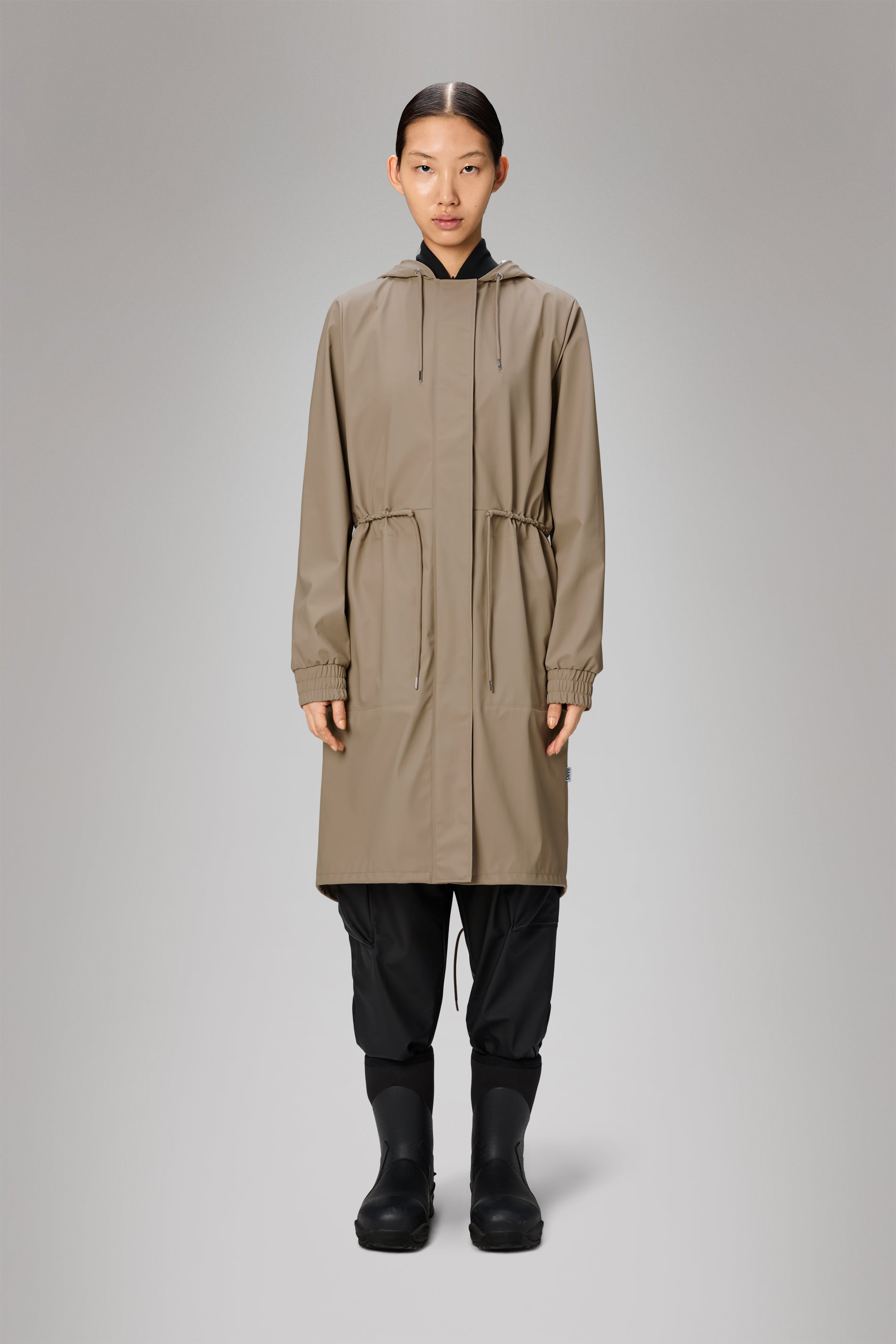 Rains String W Parka Beige Jacket