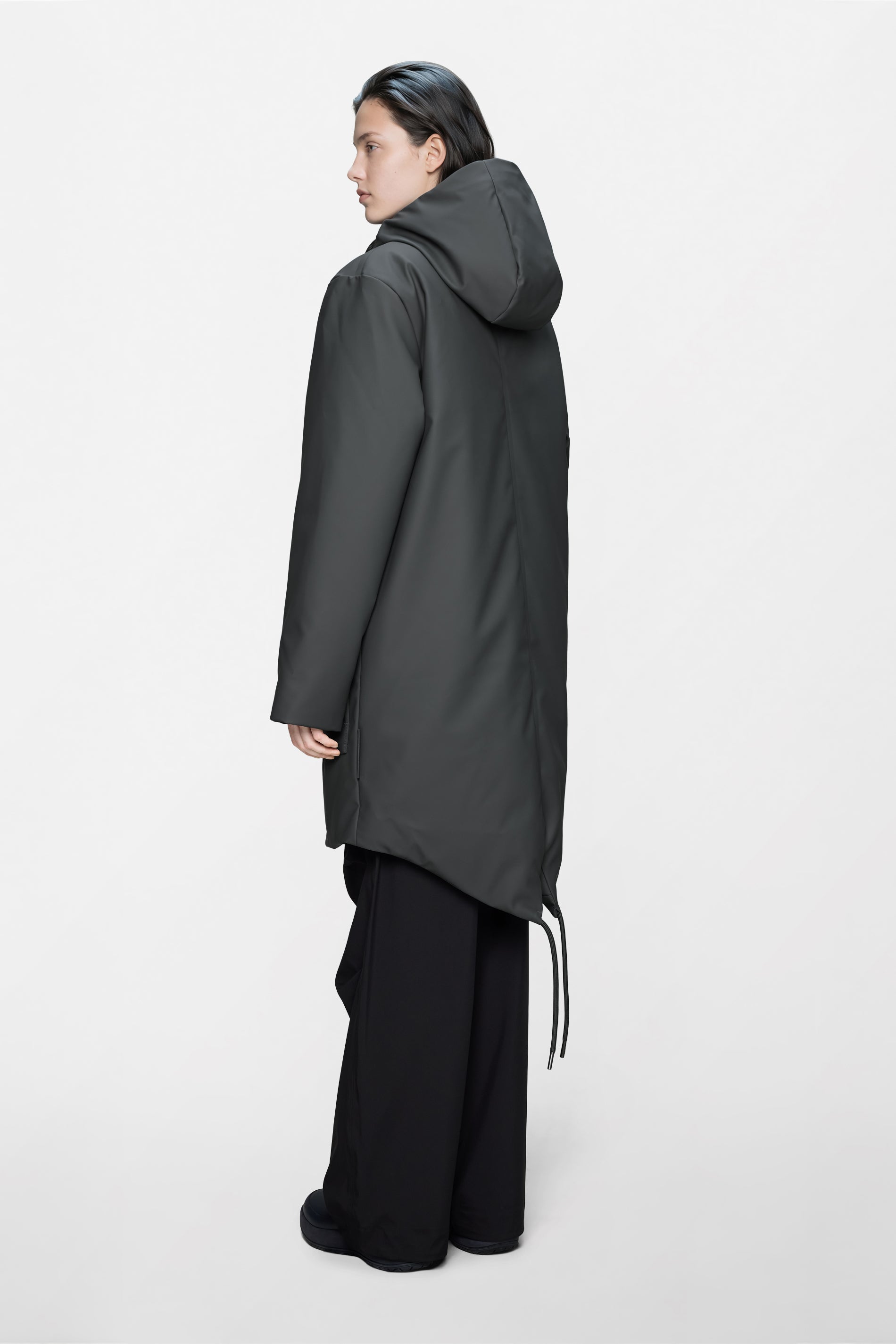 RAINS Nome Long Parka Dark Grey Jacket