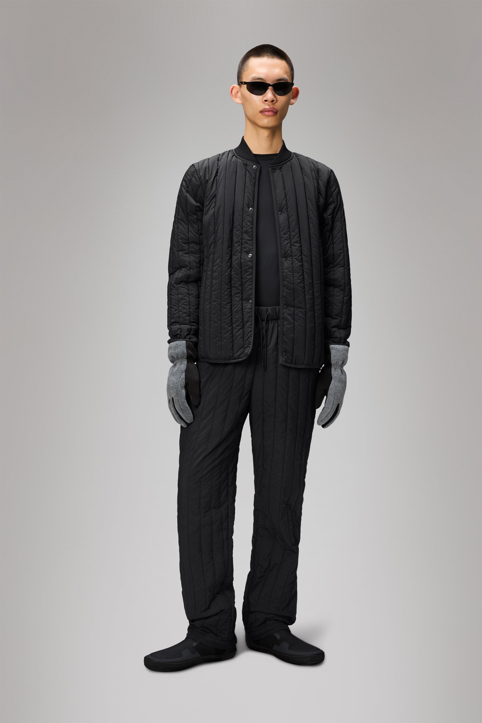 RAINS Banja Liner Bomber Jacket Black Jacket