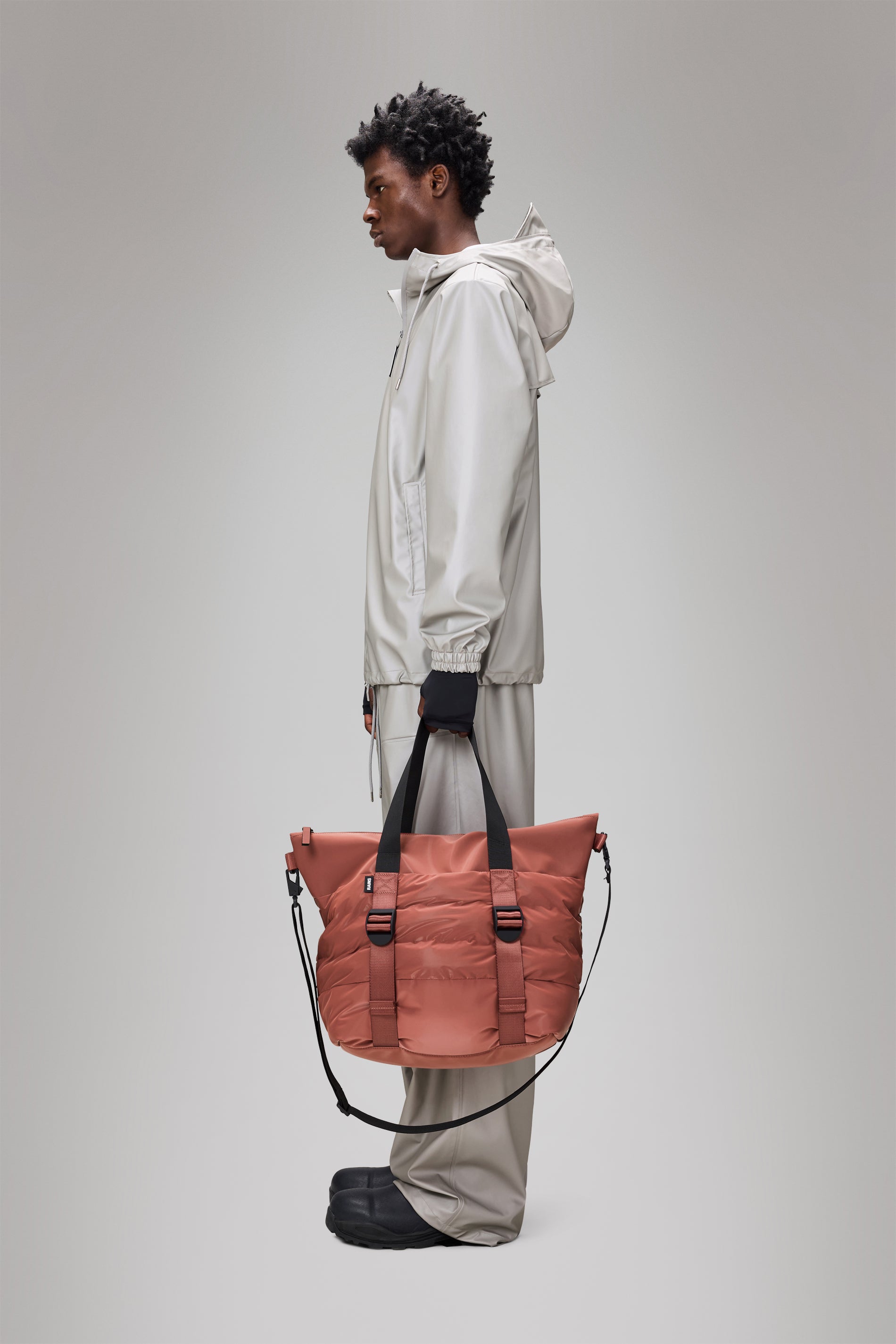 RAINS Puffer Mix Tote Bag Mini Honor 16L H39 x D16 x W42 cm Tote