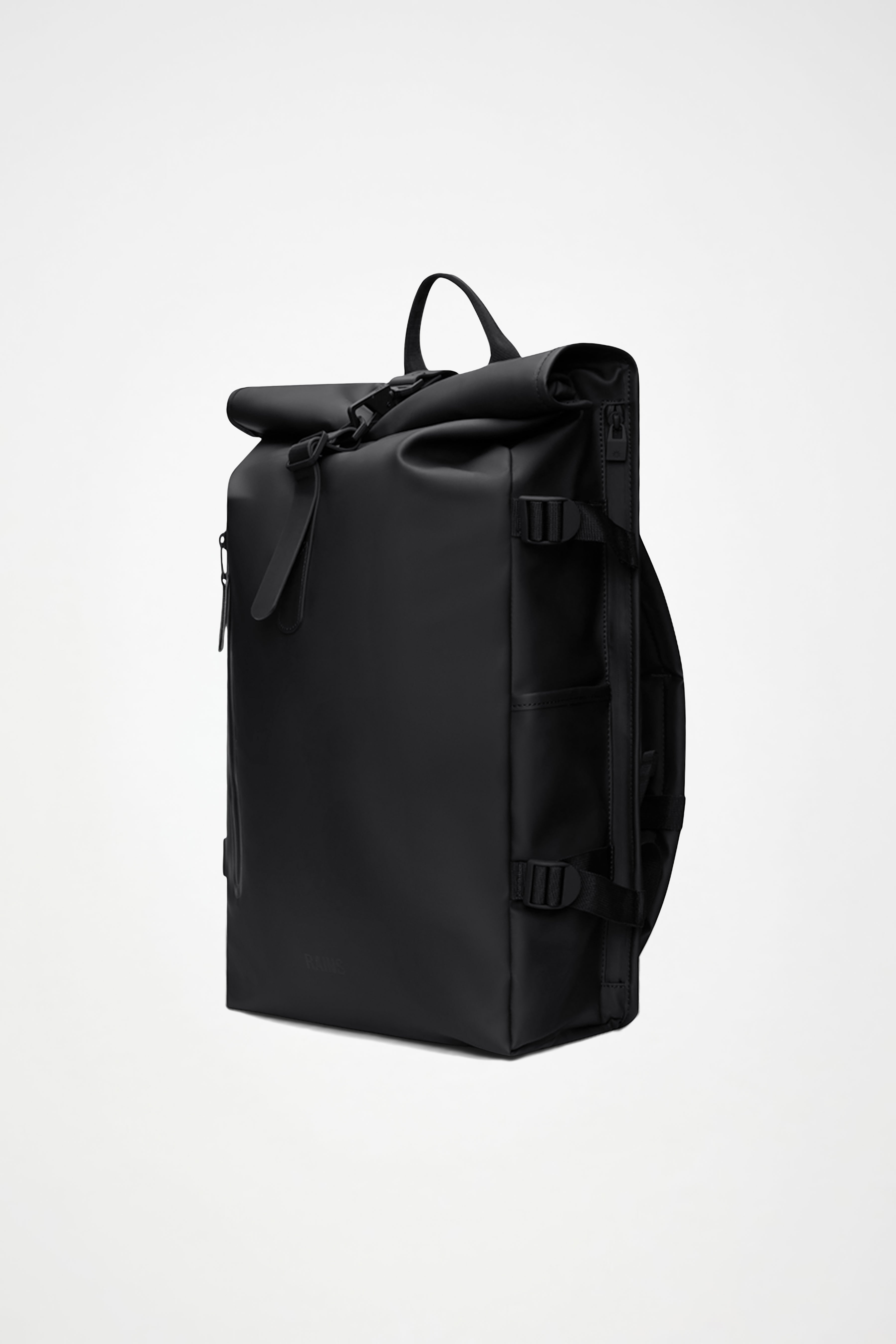 RAINS Rolltop Rucksack Large Black 23L H63 x D14 x W32 cm Backpack