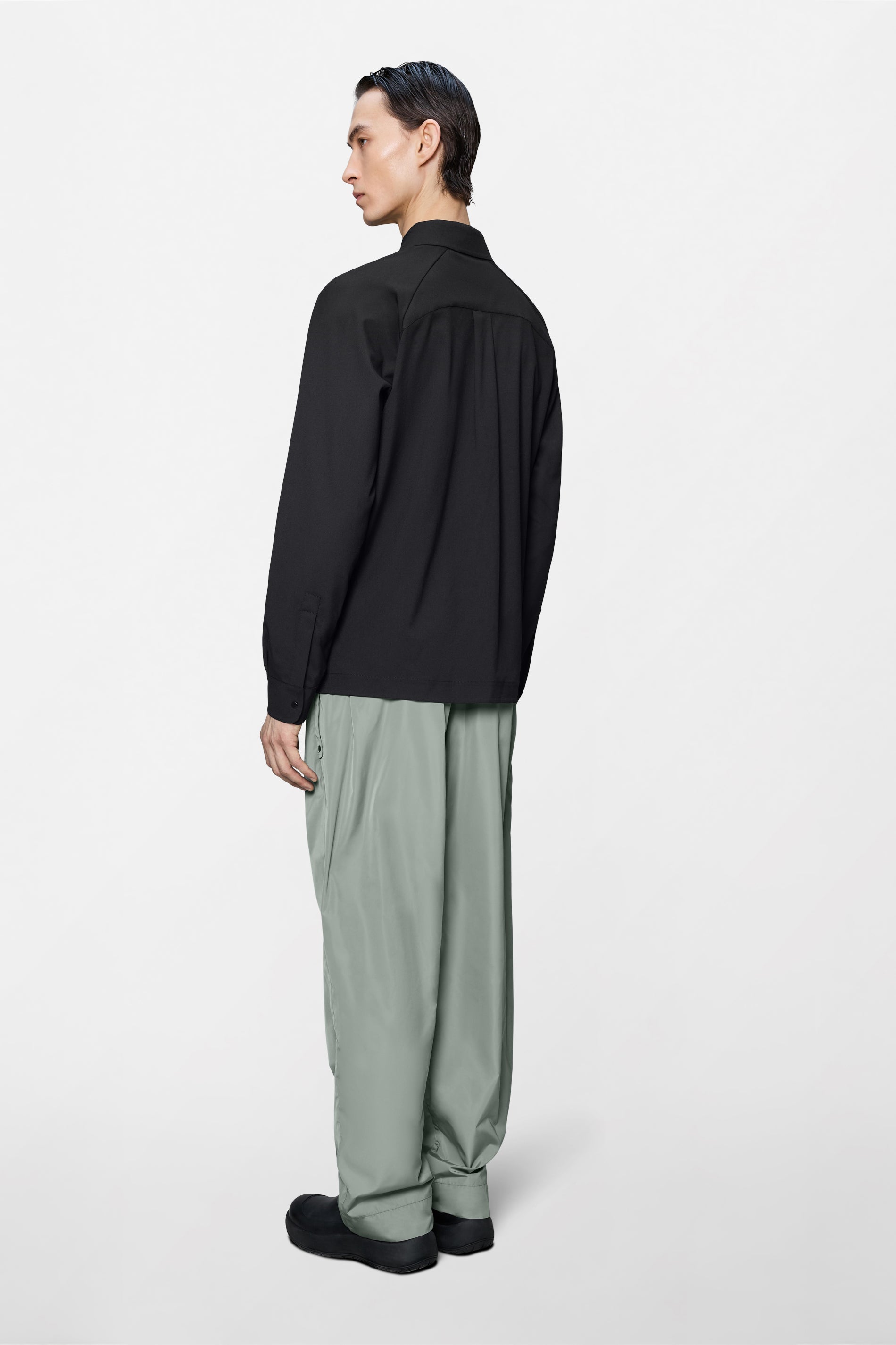 RAINS Day Long Sleeve Shirt Black Long Sleeve