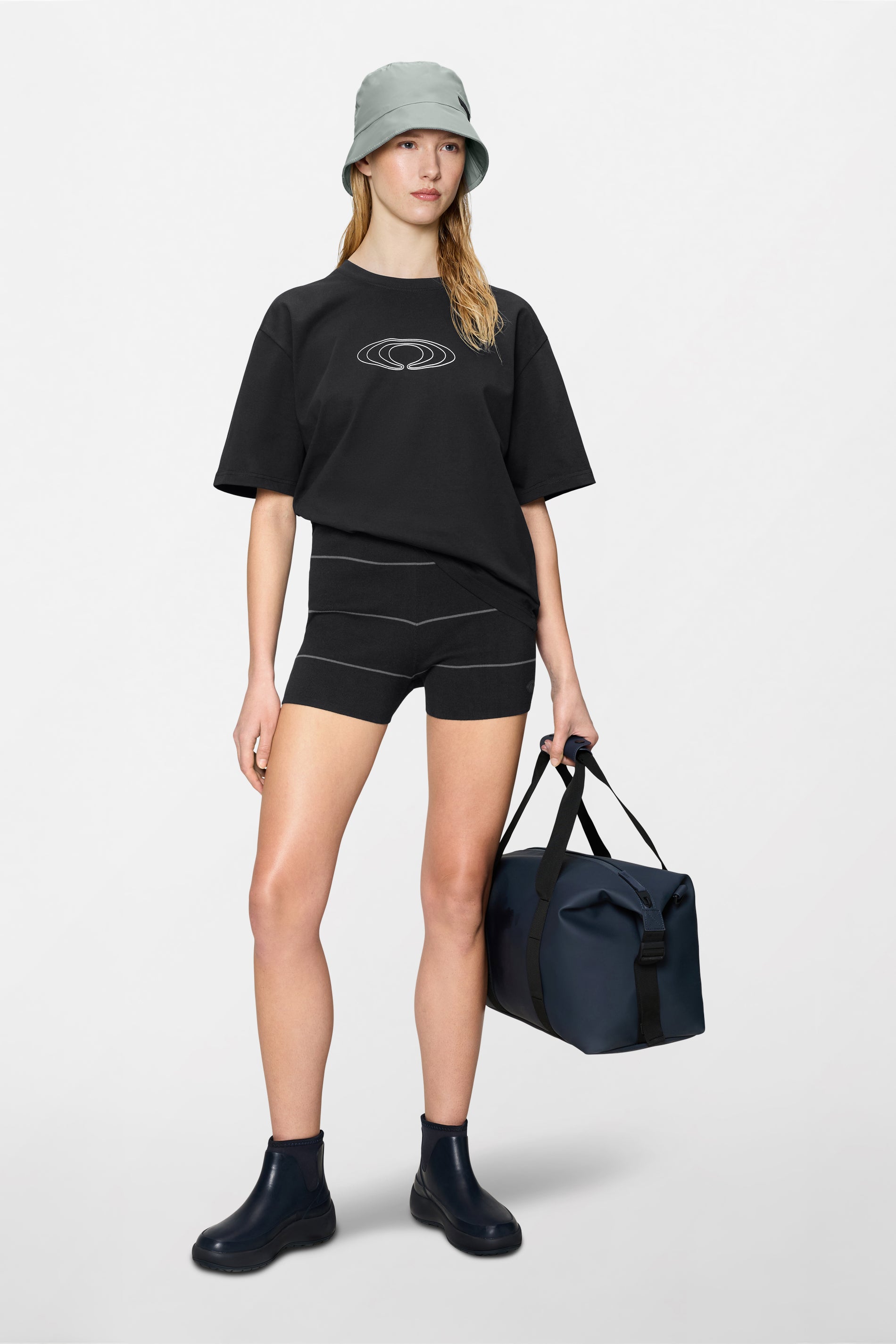 RAINS Classic T-shirt Splash Black Short Sleeve