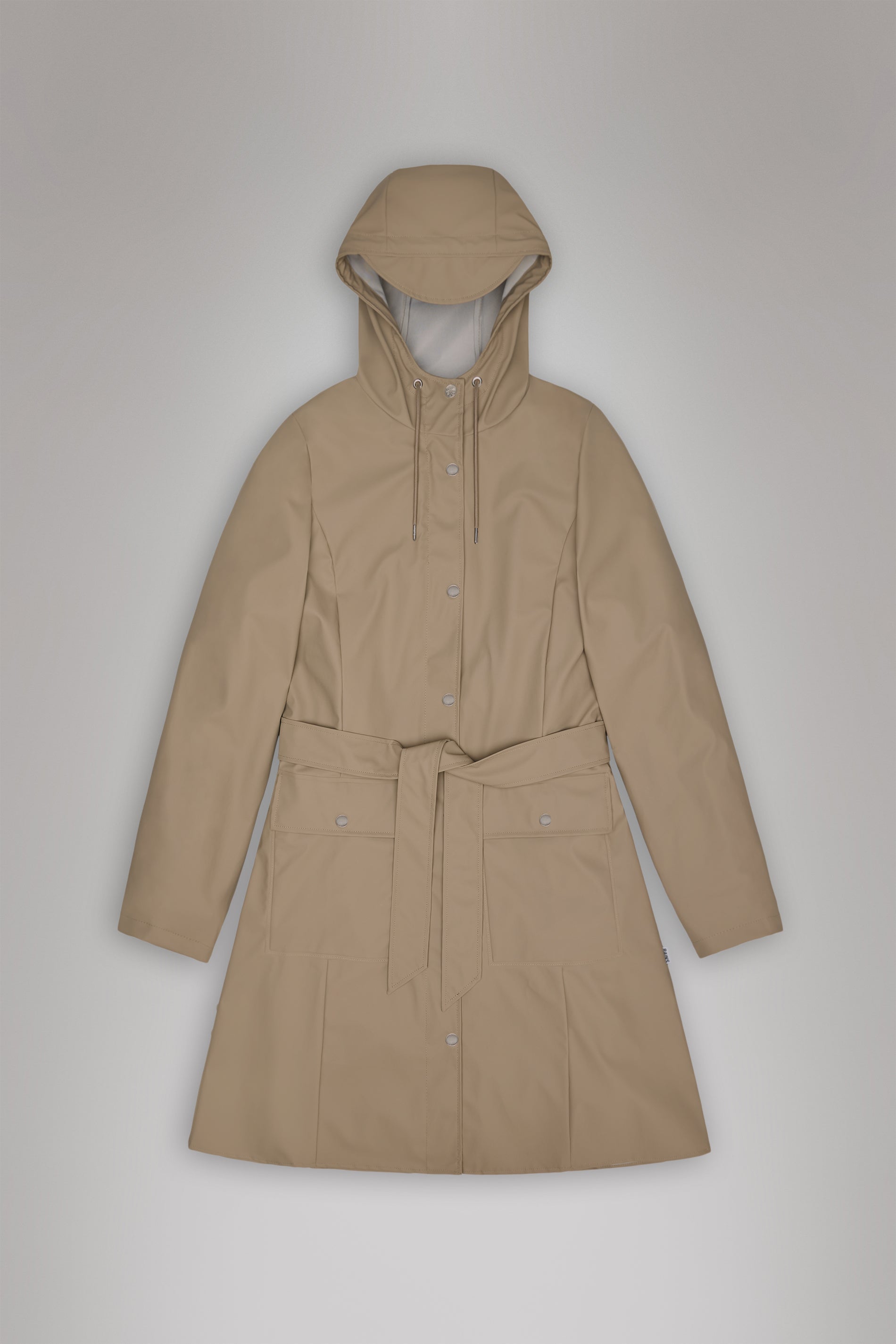 Rains Curve Long Jacket
Beige Jacket