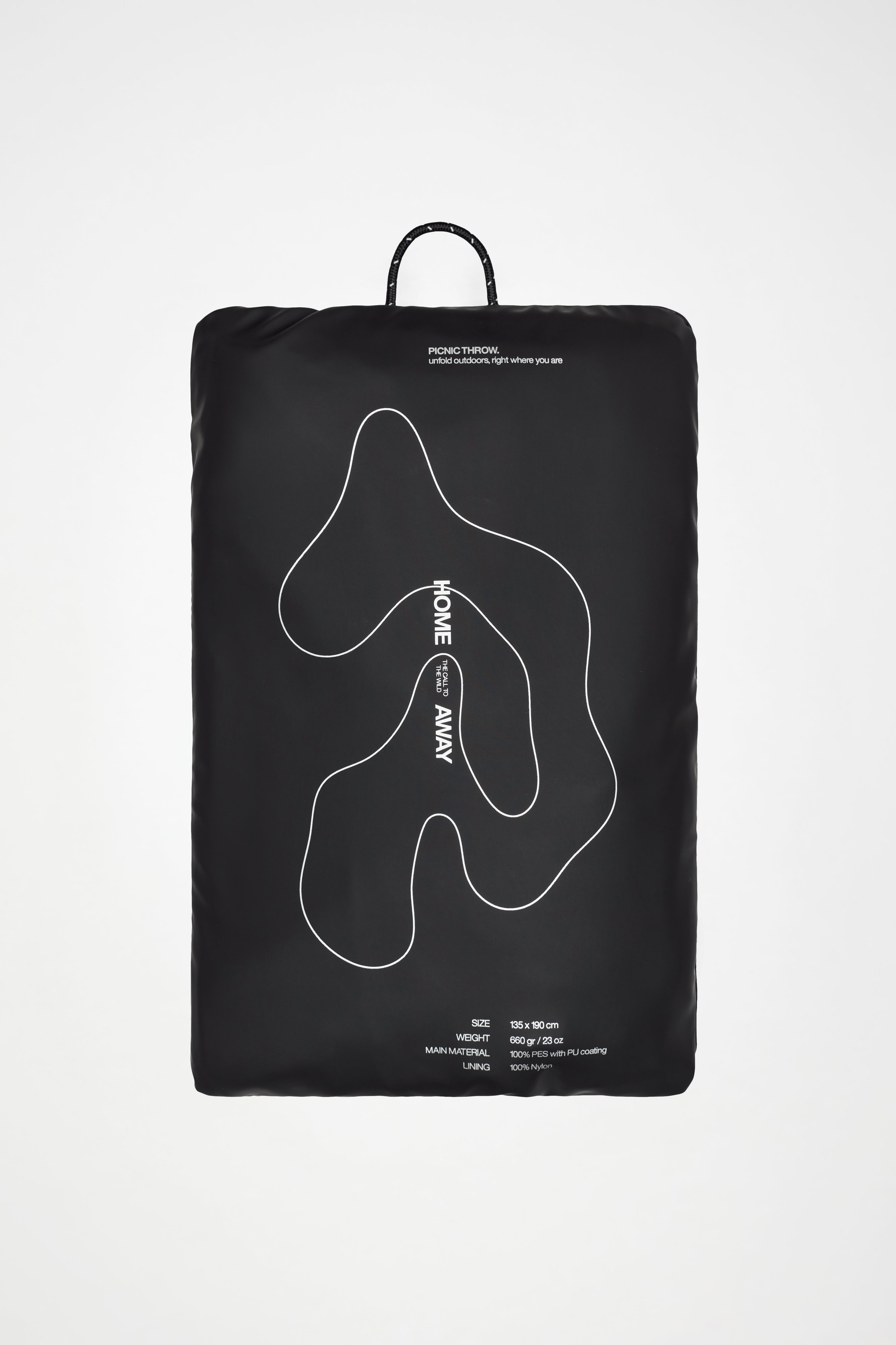 RAINS Picnic Blanket Black Picnic Blanket