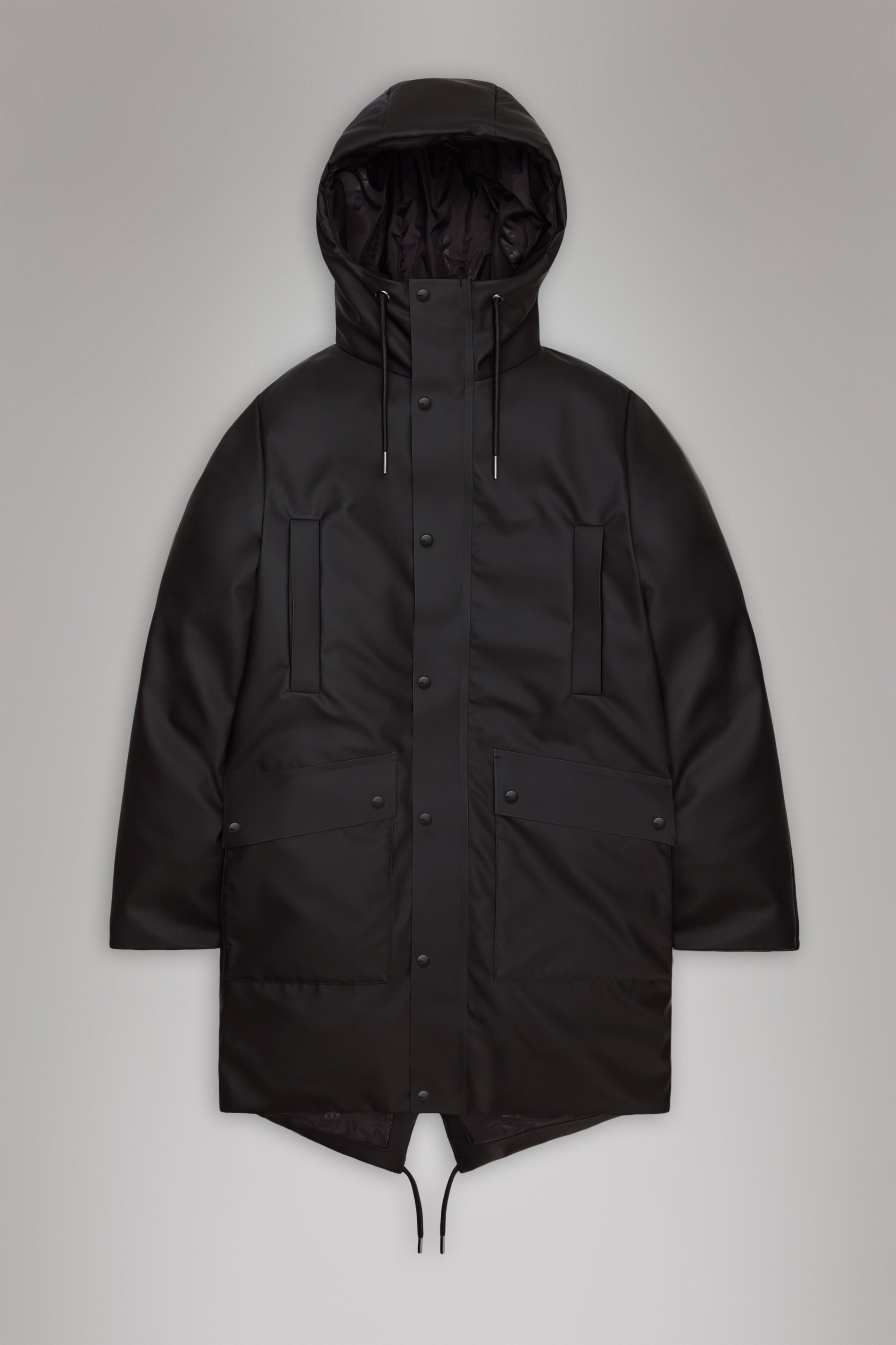 Rains Nome Long Parka Black Jacket