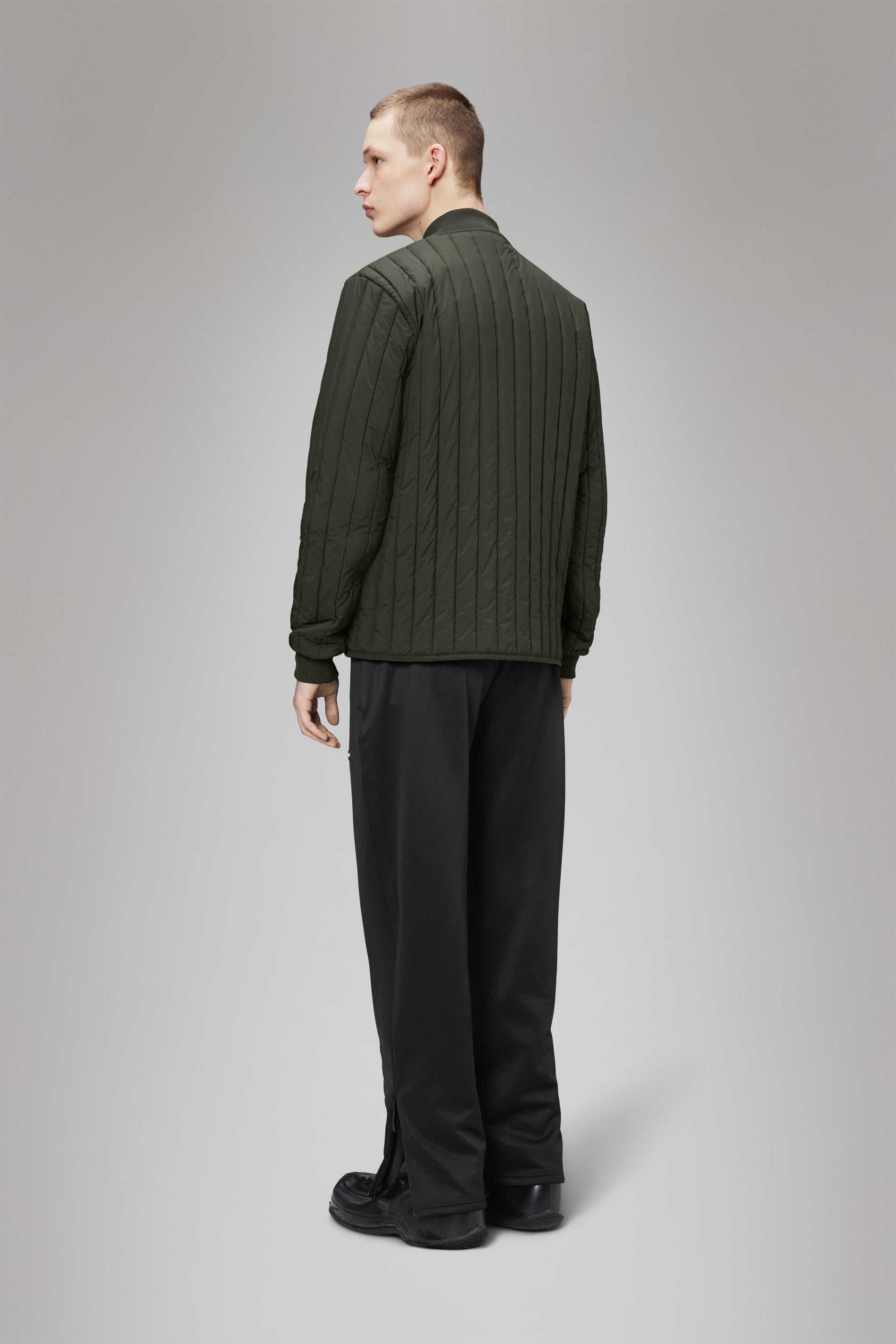 RAINS Banja Liner Bomber Jacket Green Jacket