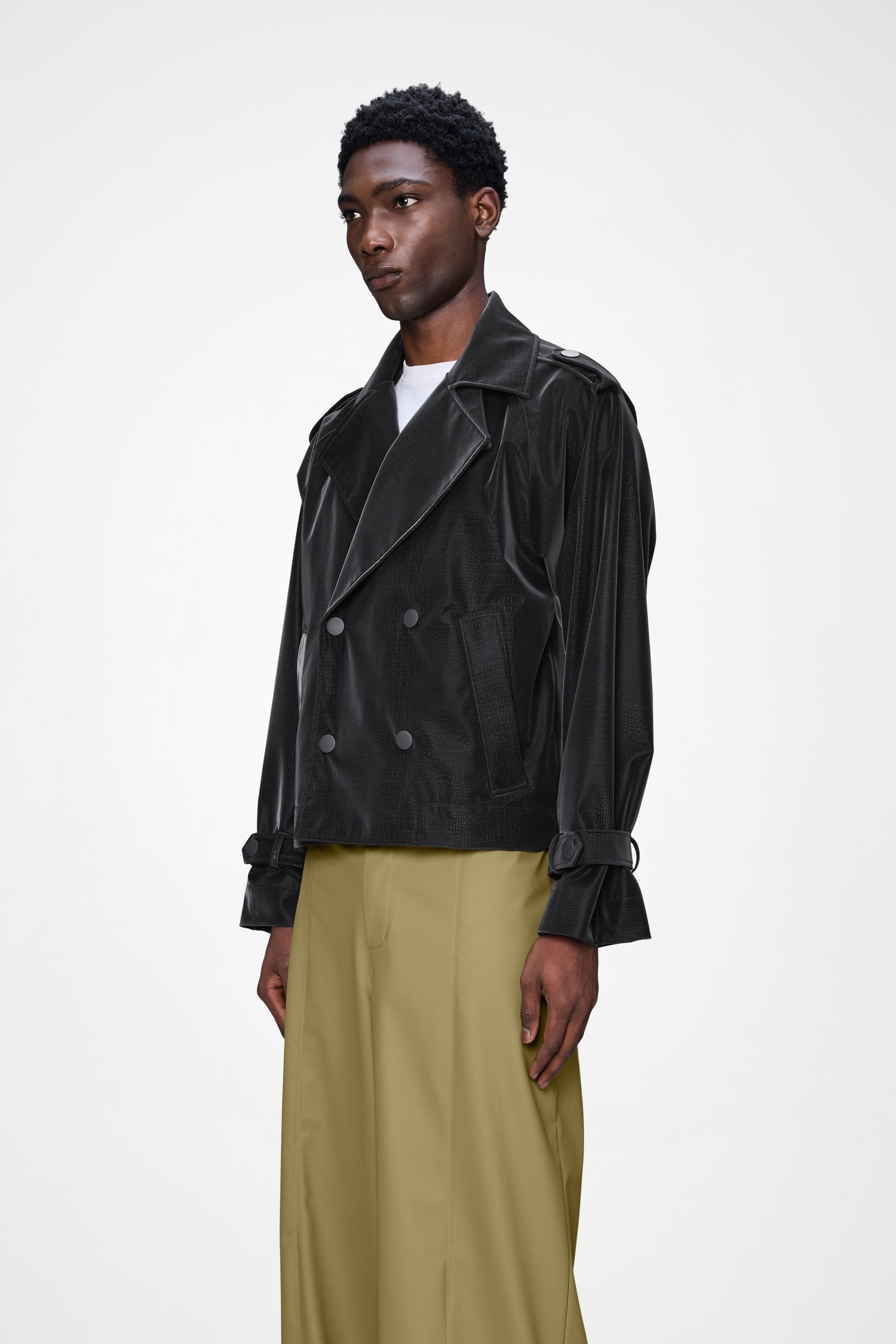 RAINS Short Trench Coat Bite Jacket