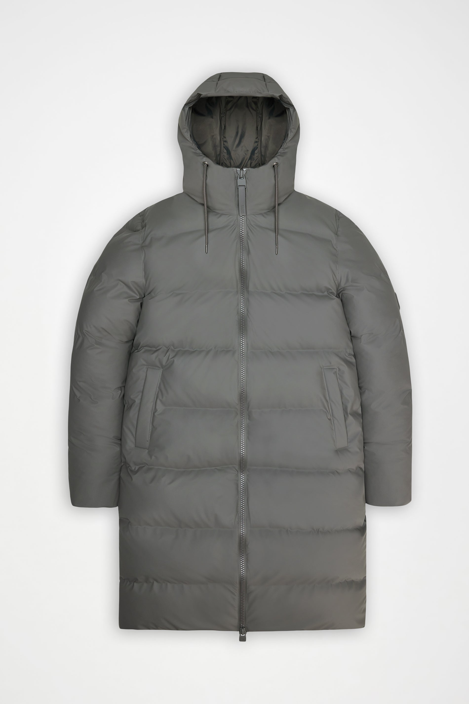 RAINS Alta Longer Puffer Jacket Grey Jacket