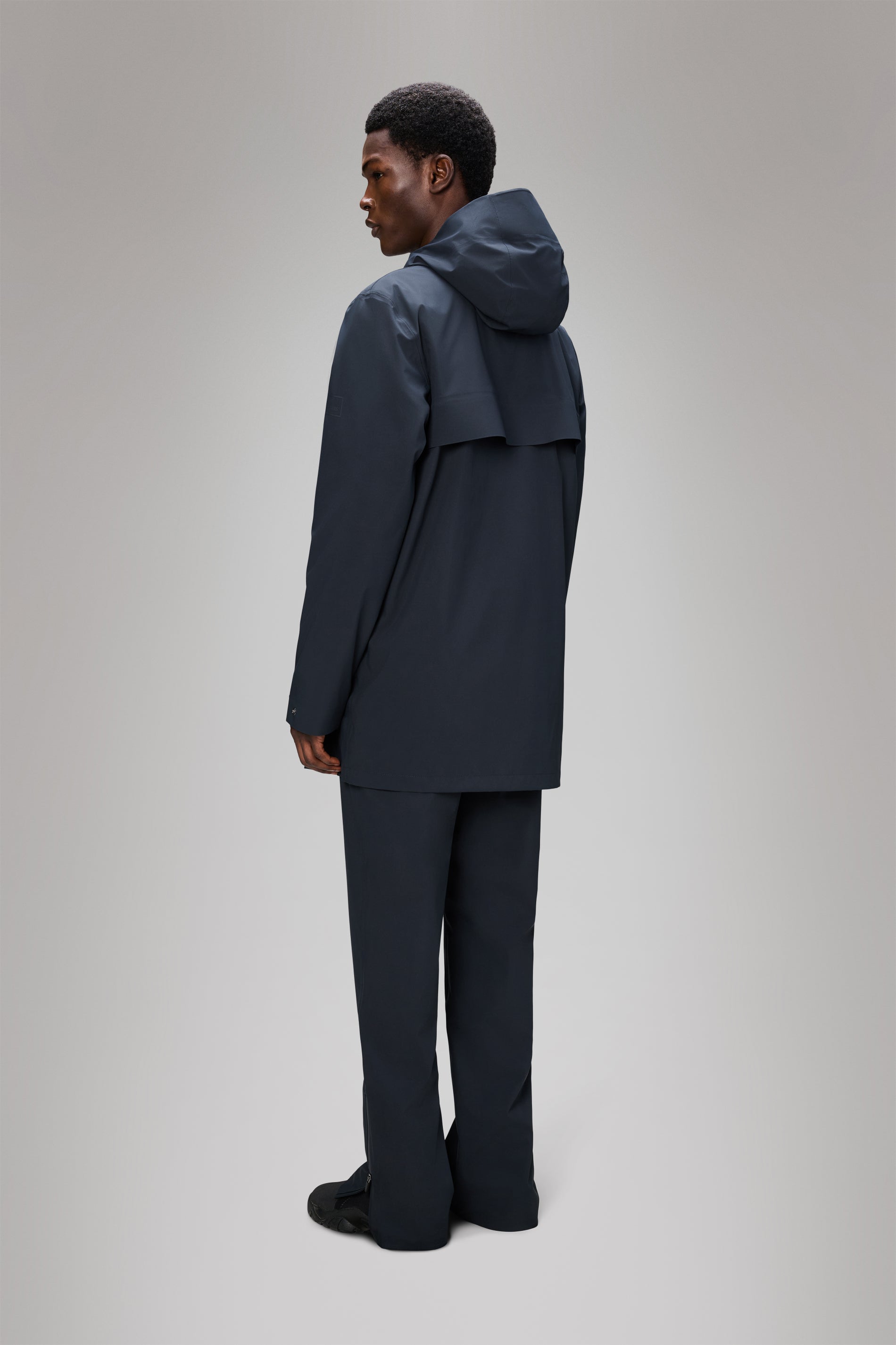 RAINS Suva Hardshell Long Jacket Navy Jacket