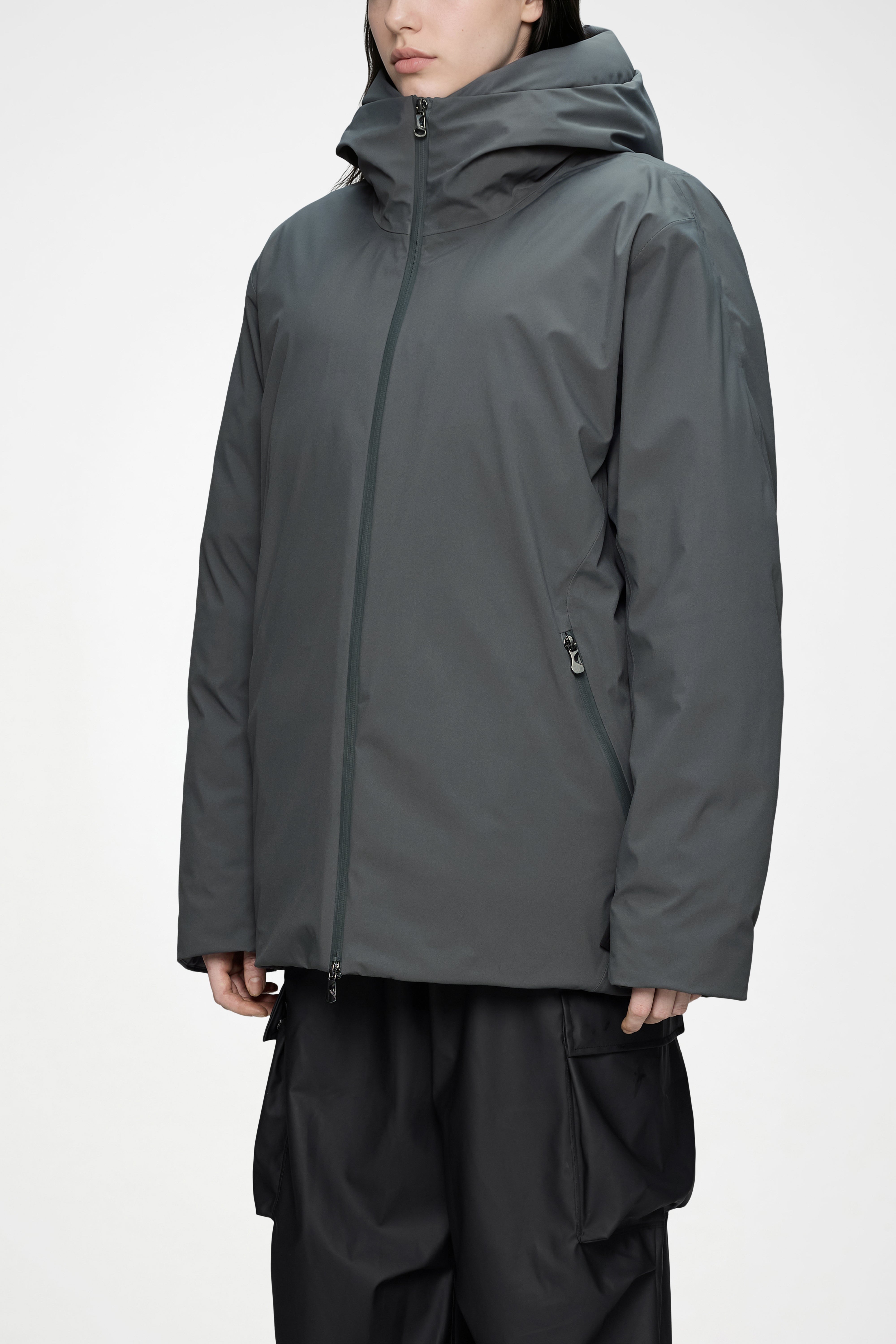 RAINS Sarna Puffer Jacket Dark Grey Jacket