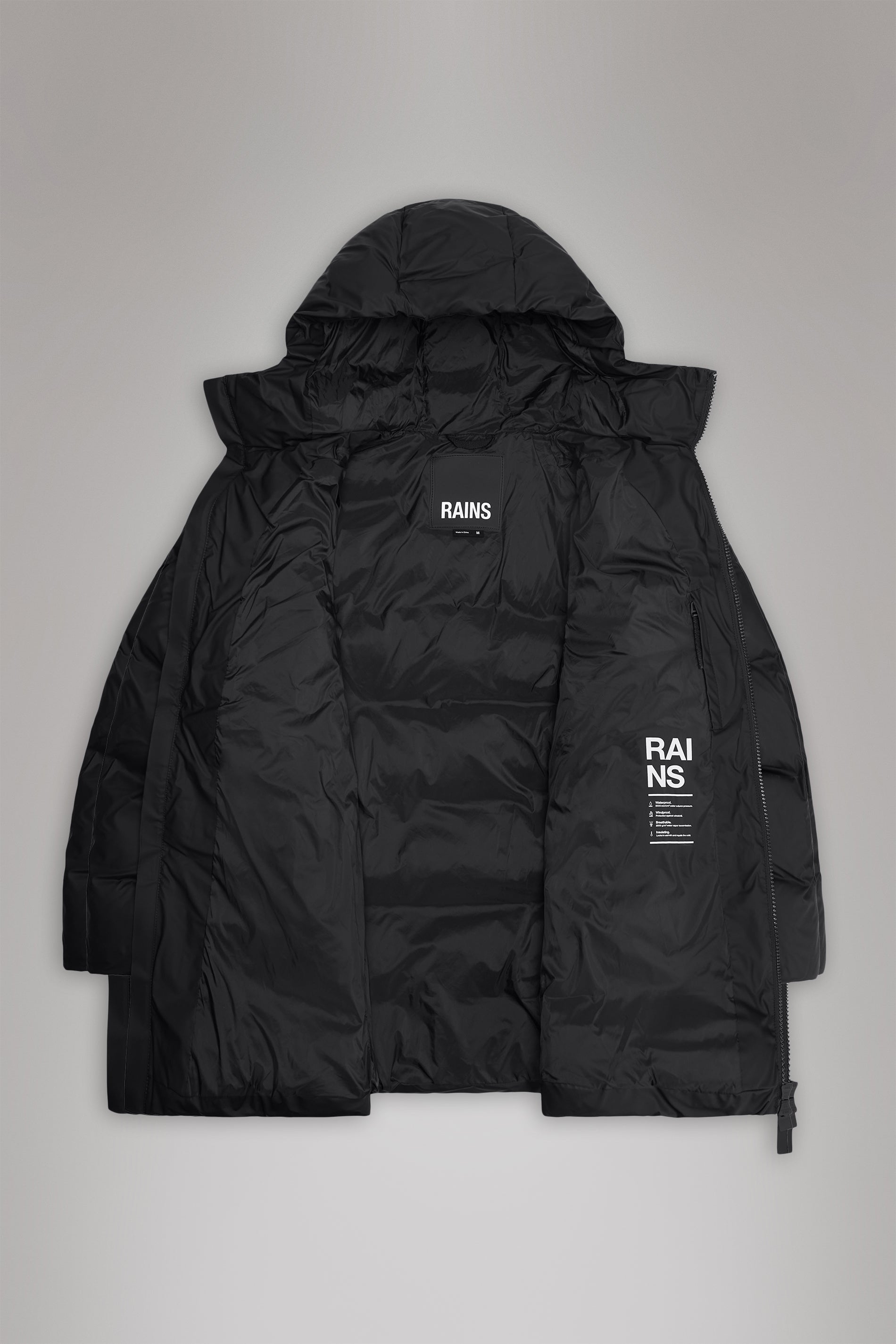RAINS Alta Long Puffer Cargo Jacket Drift Jacket
