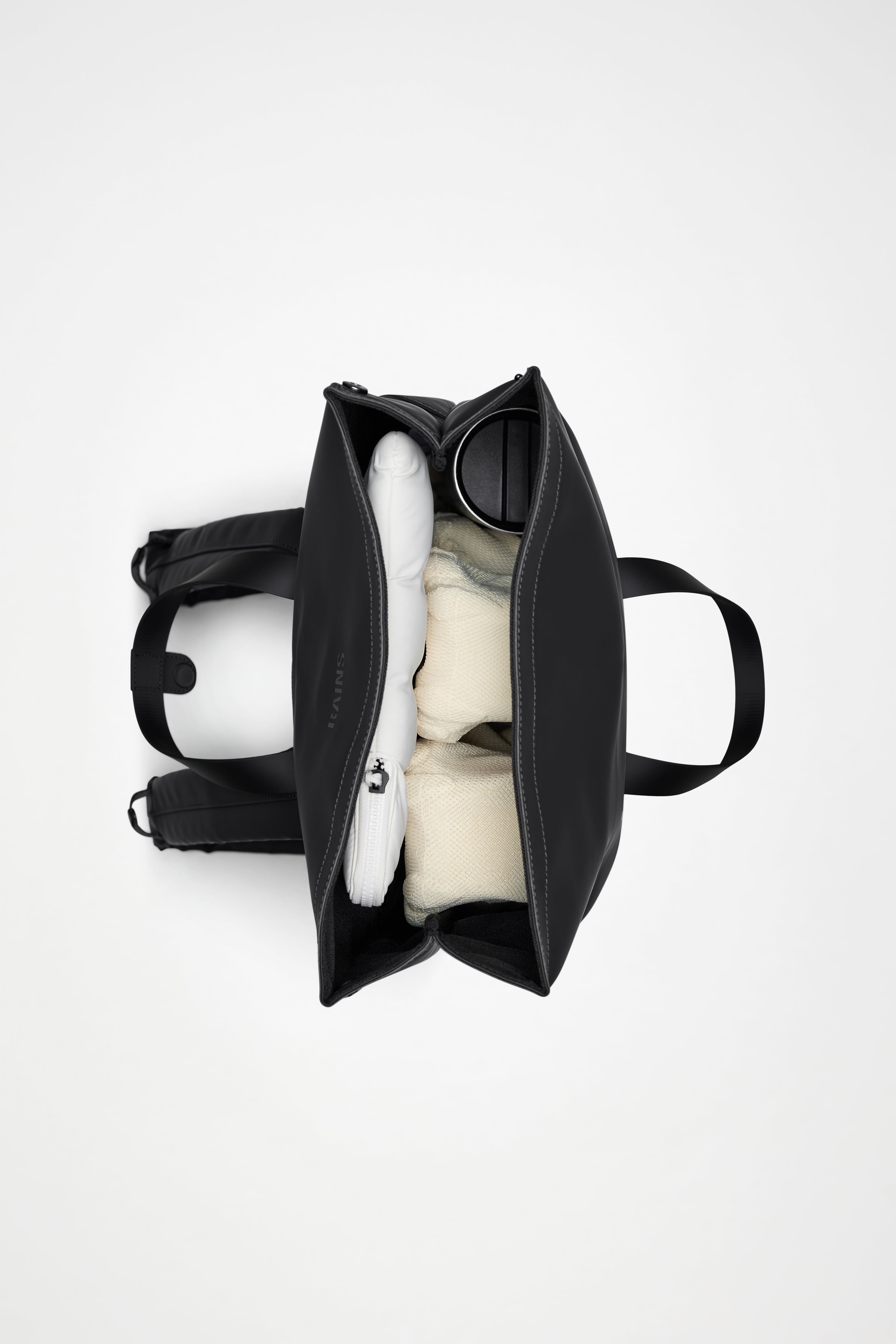 RAINS 2 Way Tote Backpack Black Backpack