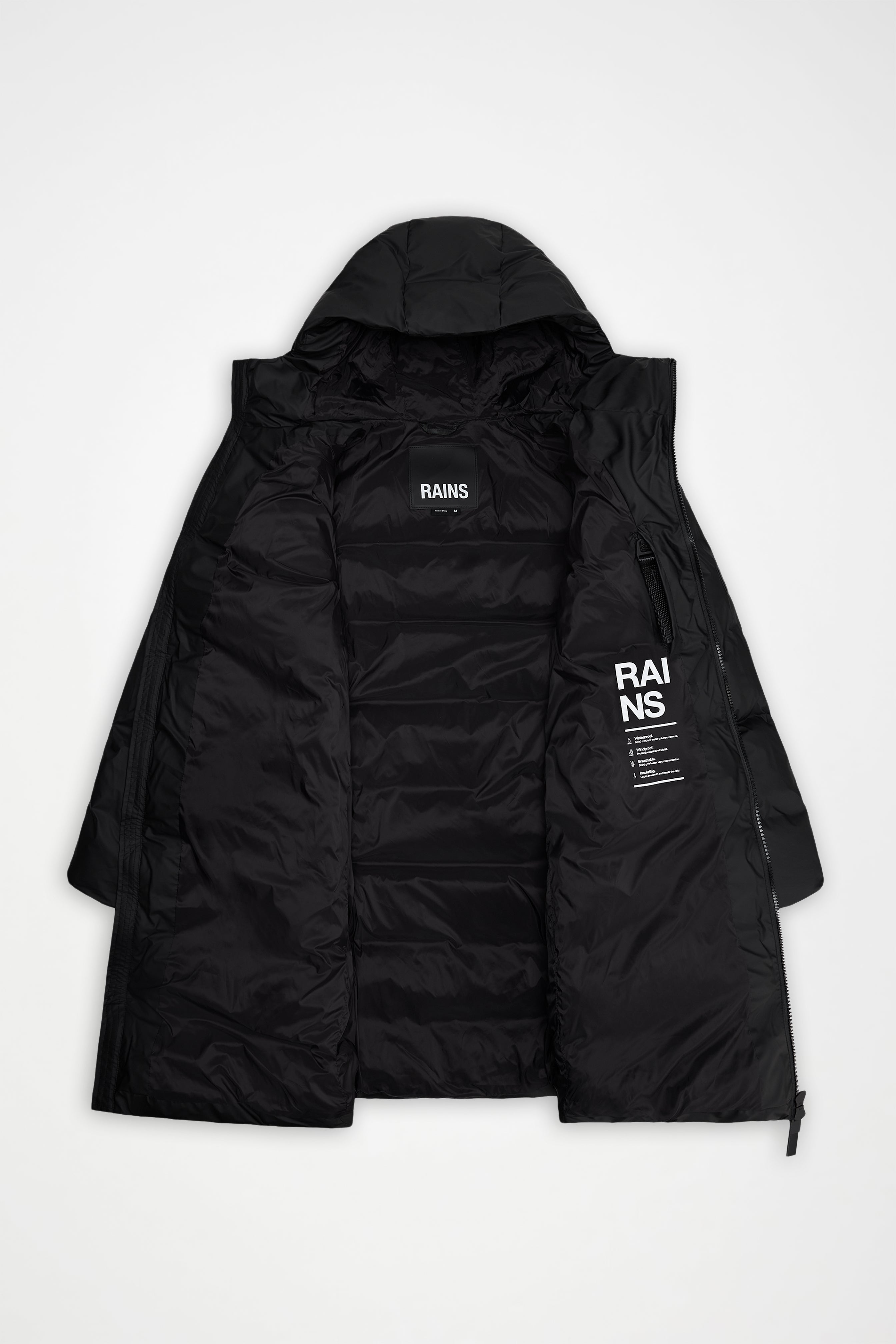 RAINS Alta Longer Puffer Jacket Navy Jacket