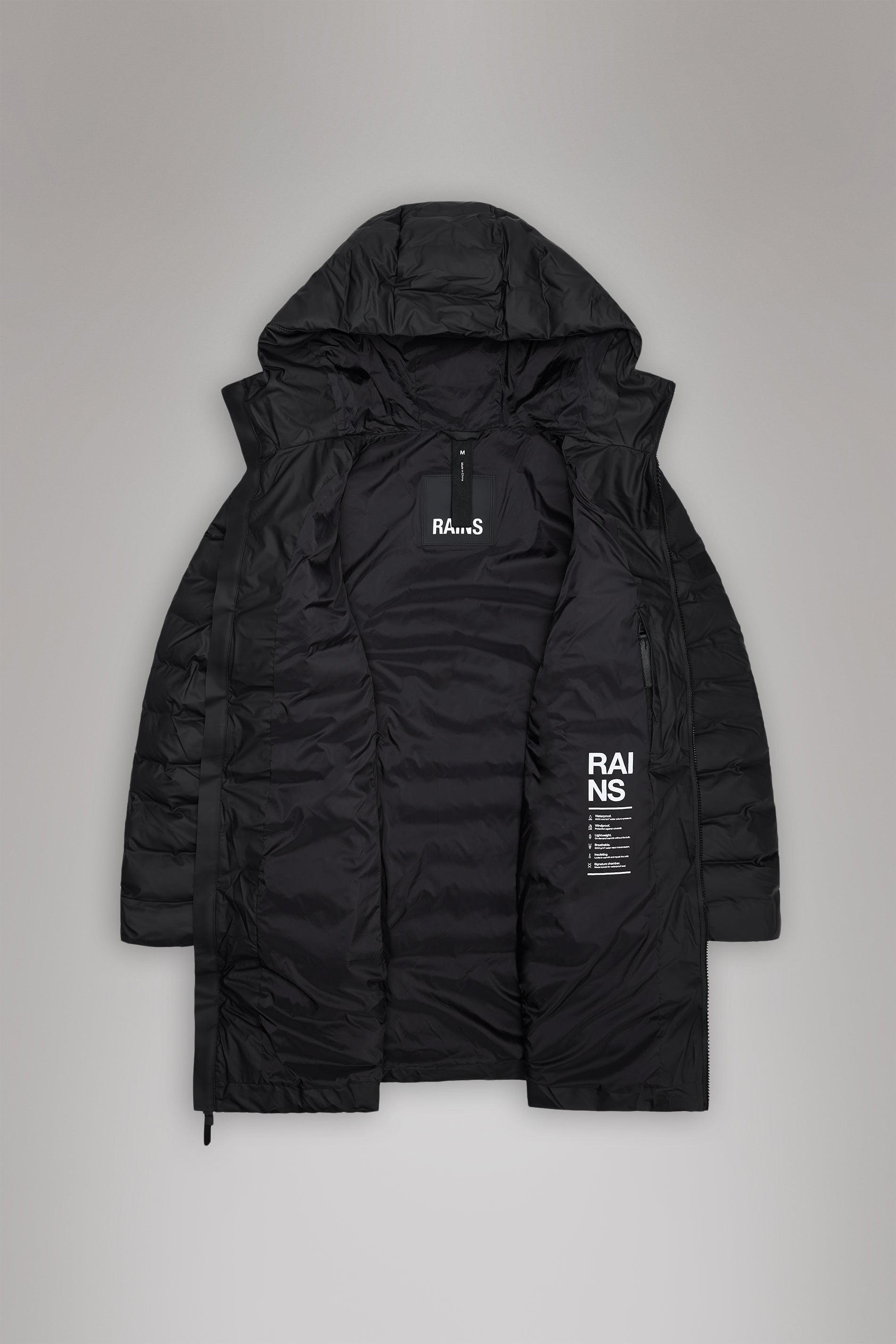 Rains Lohja Long Puffer Curve Jacket Honor Jacket