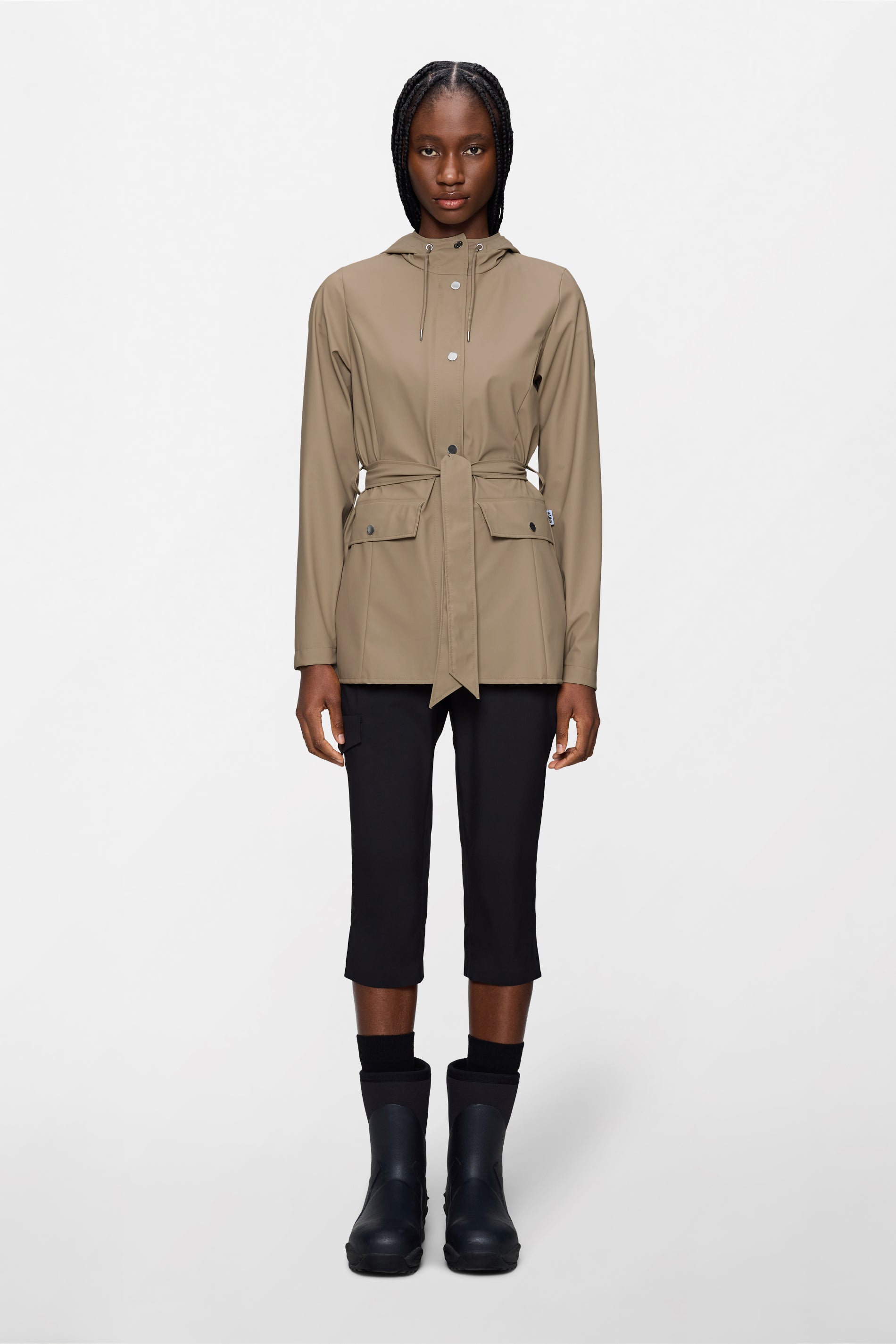RAINS Curve Jacket Beige Jacket