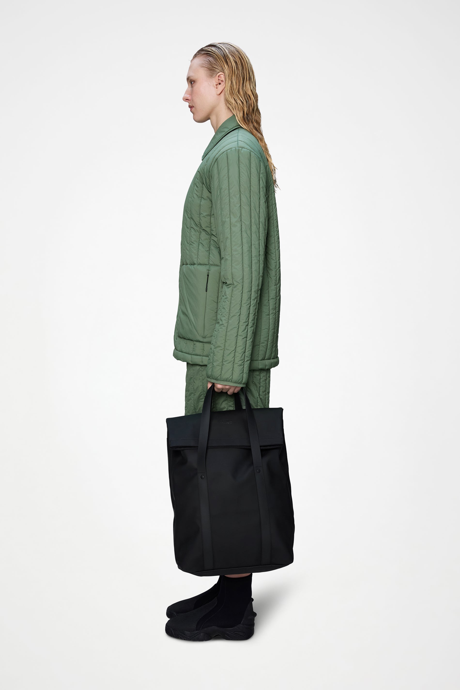 RAINS 2 Way Tote Backpack Black 15L H58 x D12 x W33 cm Backpack