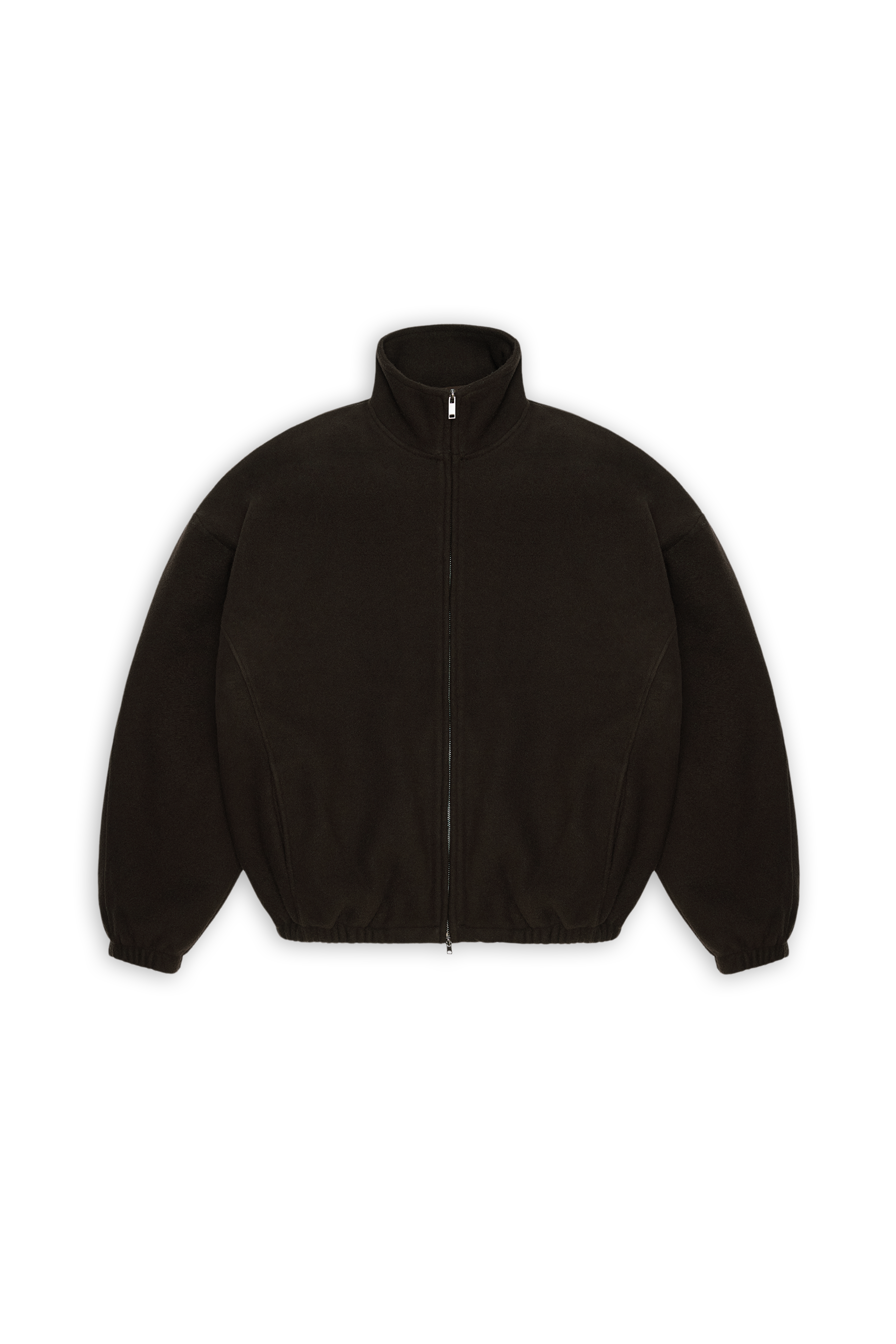 RAINS Fleece Zip Jacket Bark Long Sleeve