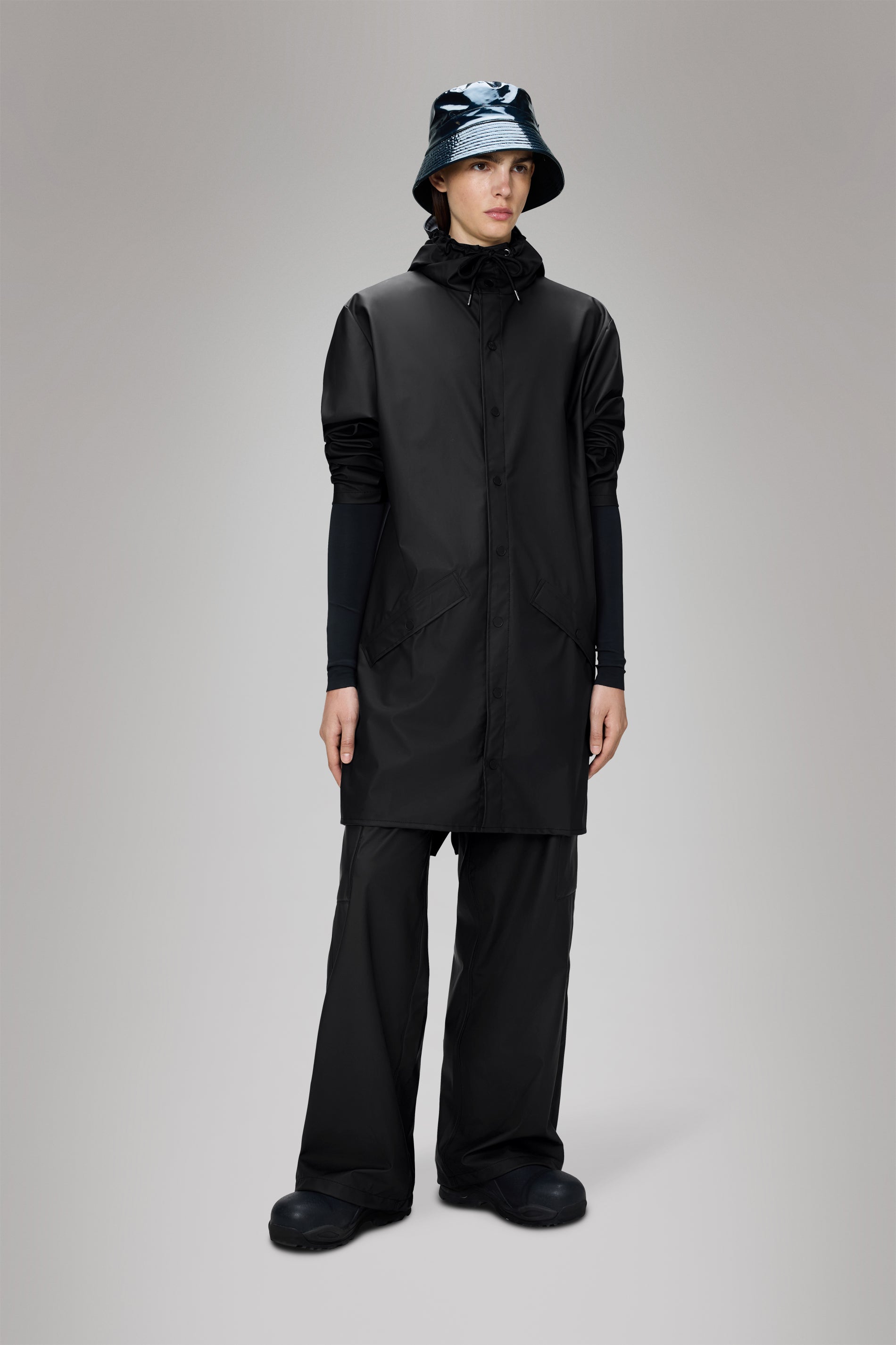 RAINS Long Jacket Black Jacket