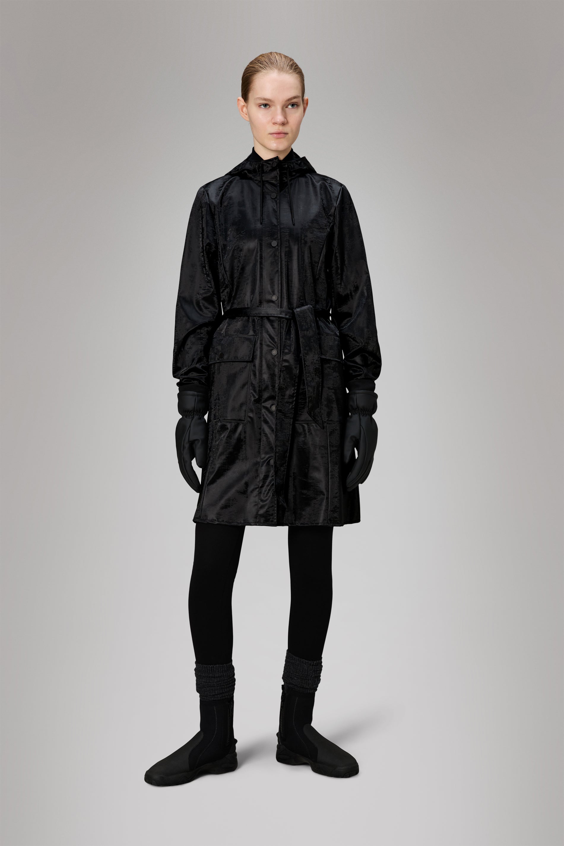 Rains Curve Long Jacket
Coal Jacket