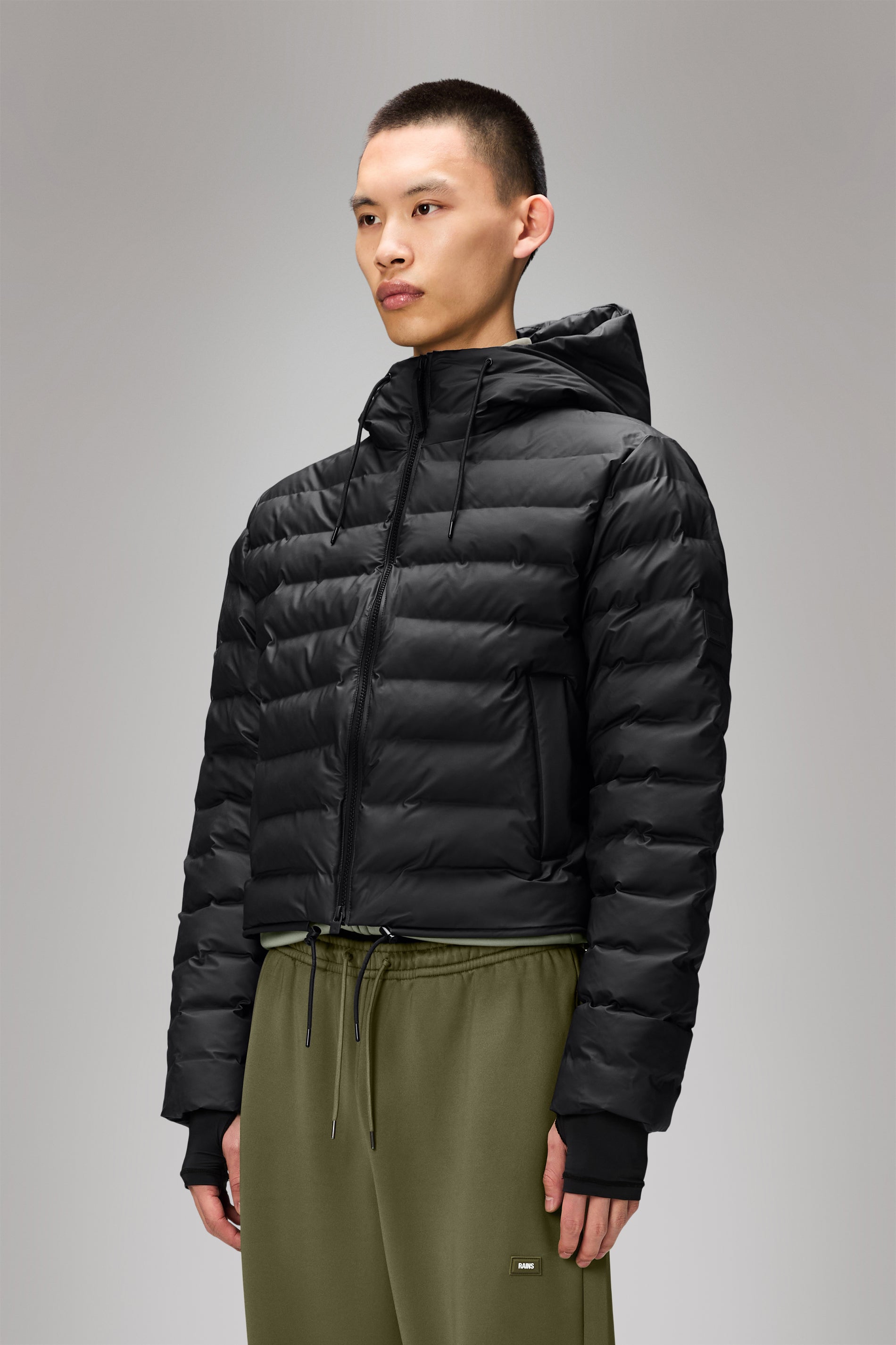 RAINS Lohja Short Puffer Jacket Black Jacket