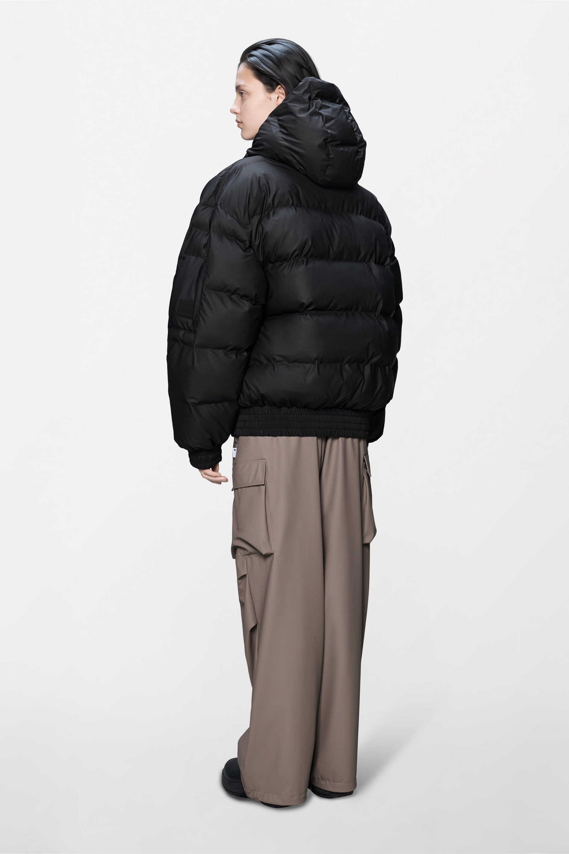 RAINS Alta Bomber Puffer Jacket Black Jacket