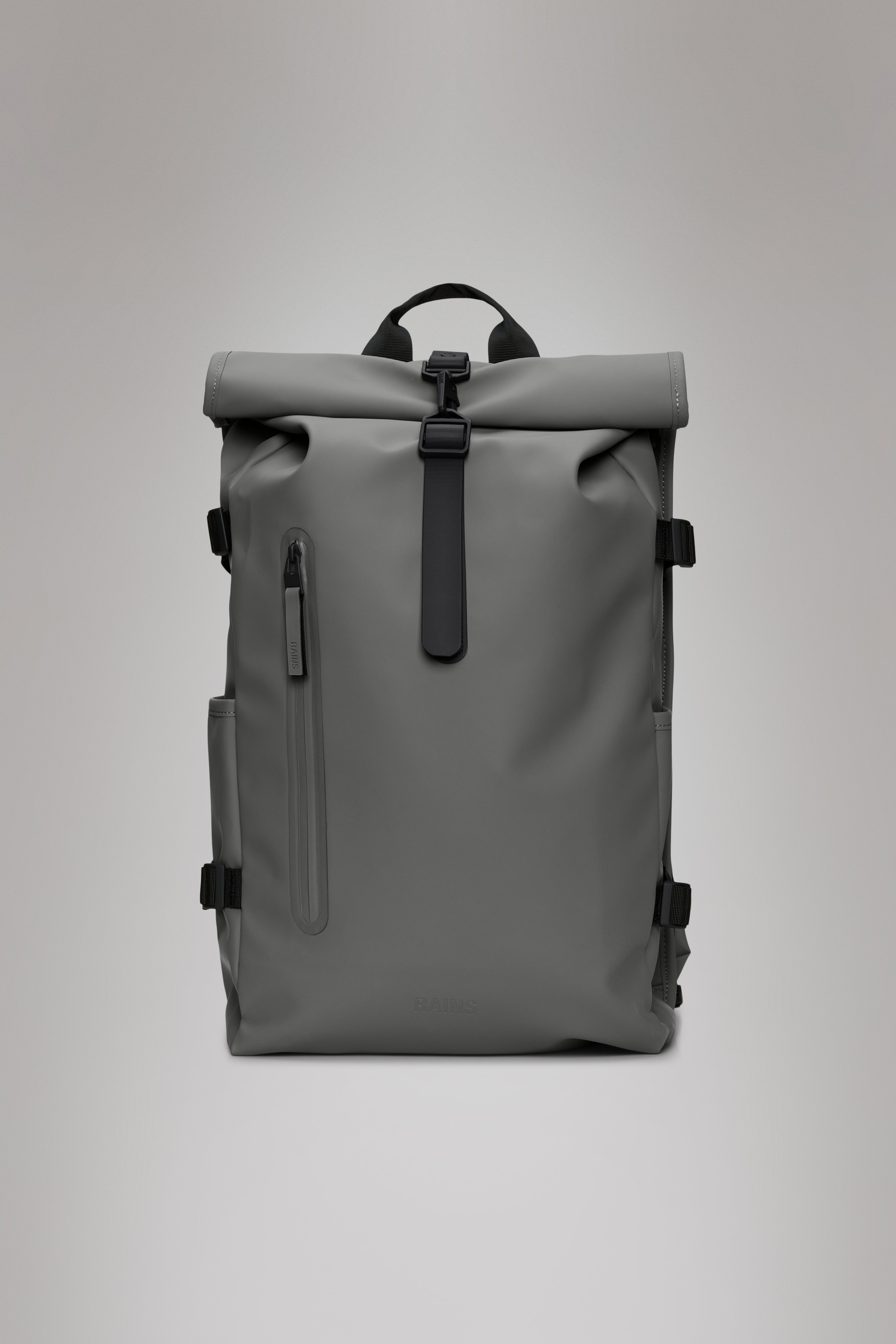 RAINS Rolltop Rucksack Large Grey Backpack