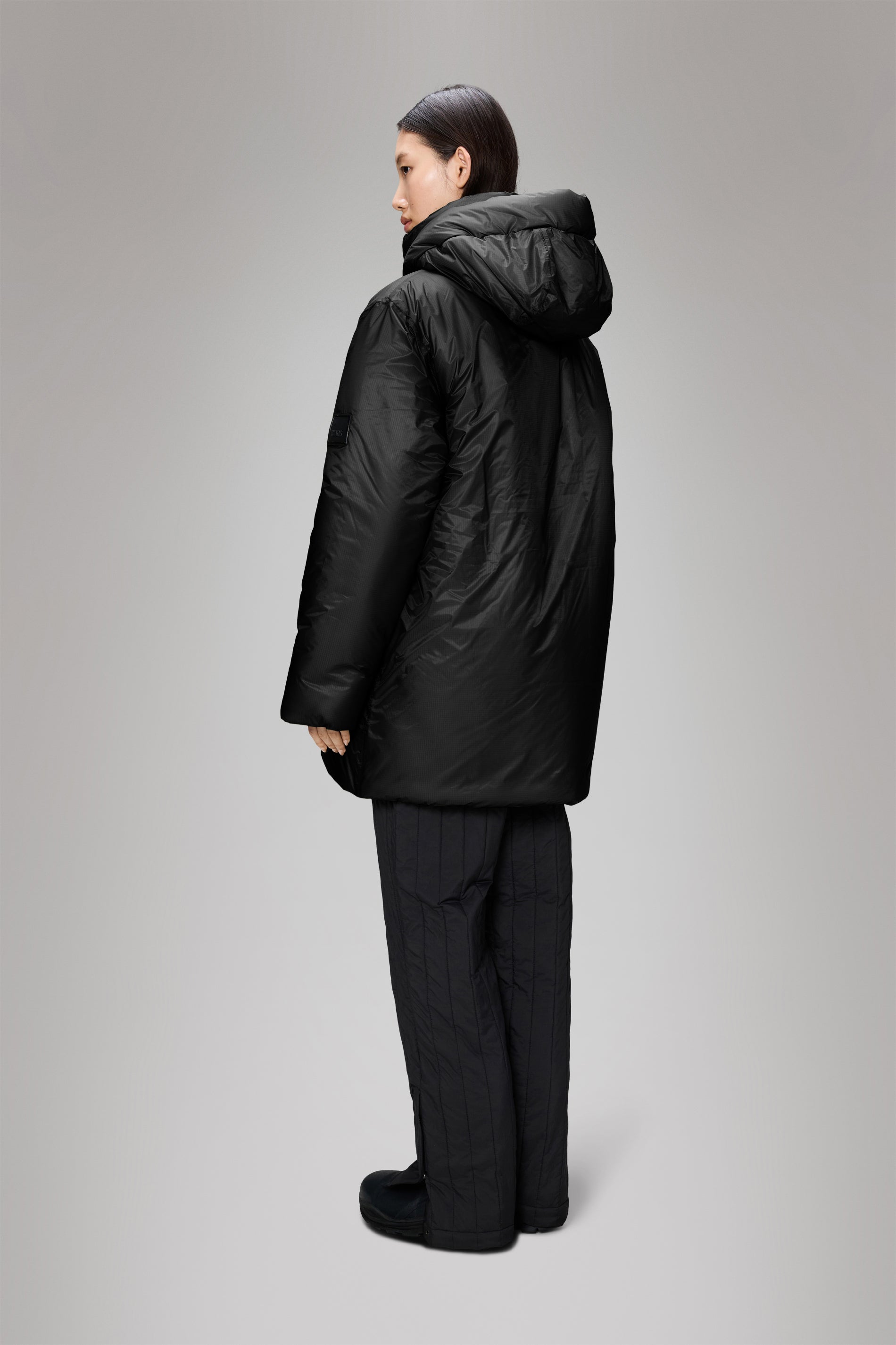 Rains Torna Insulated Long Jacket Black Jacket