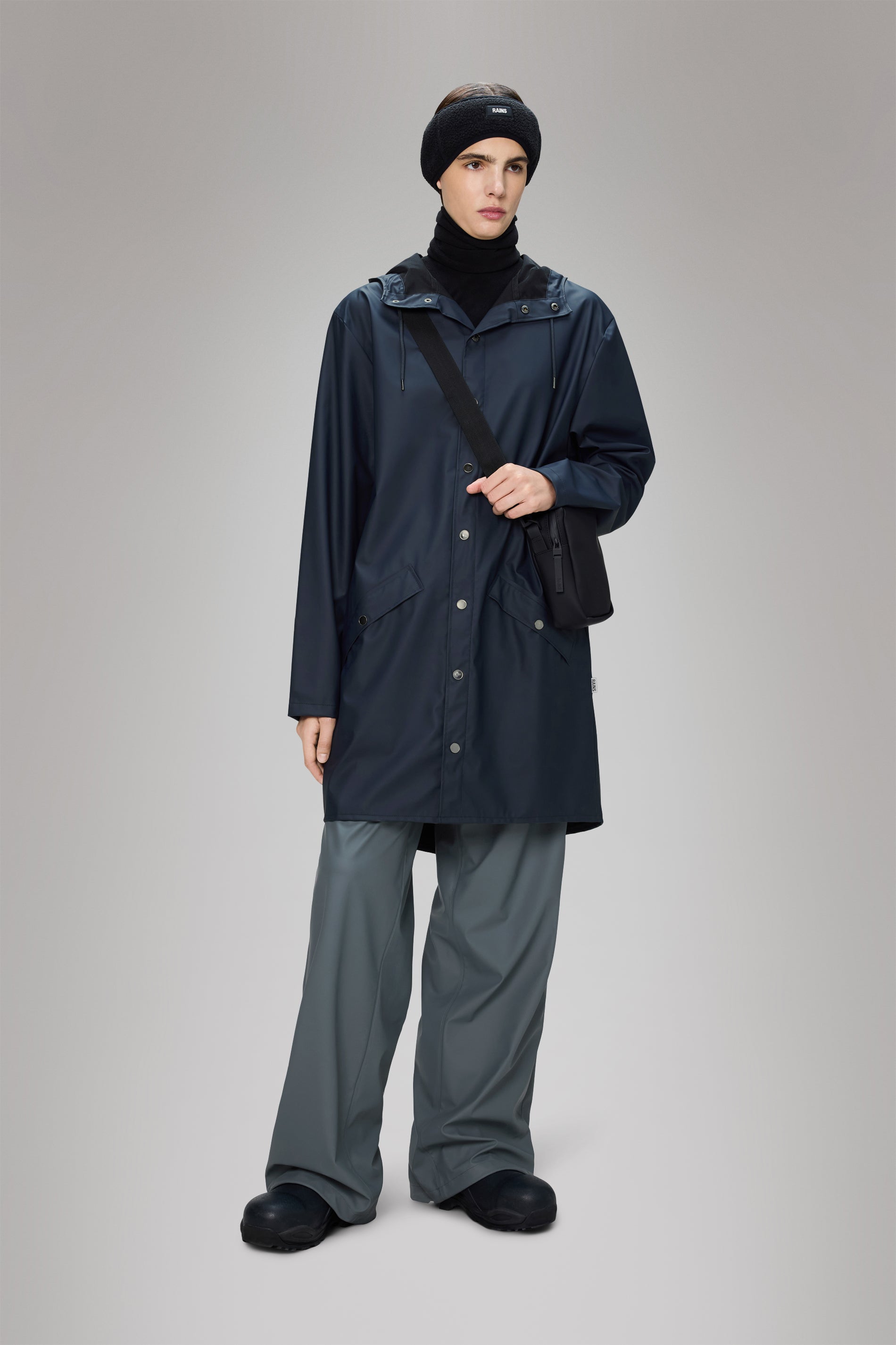 RAINS Long Jacket Navy Jacket