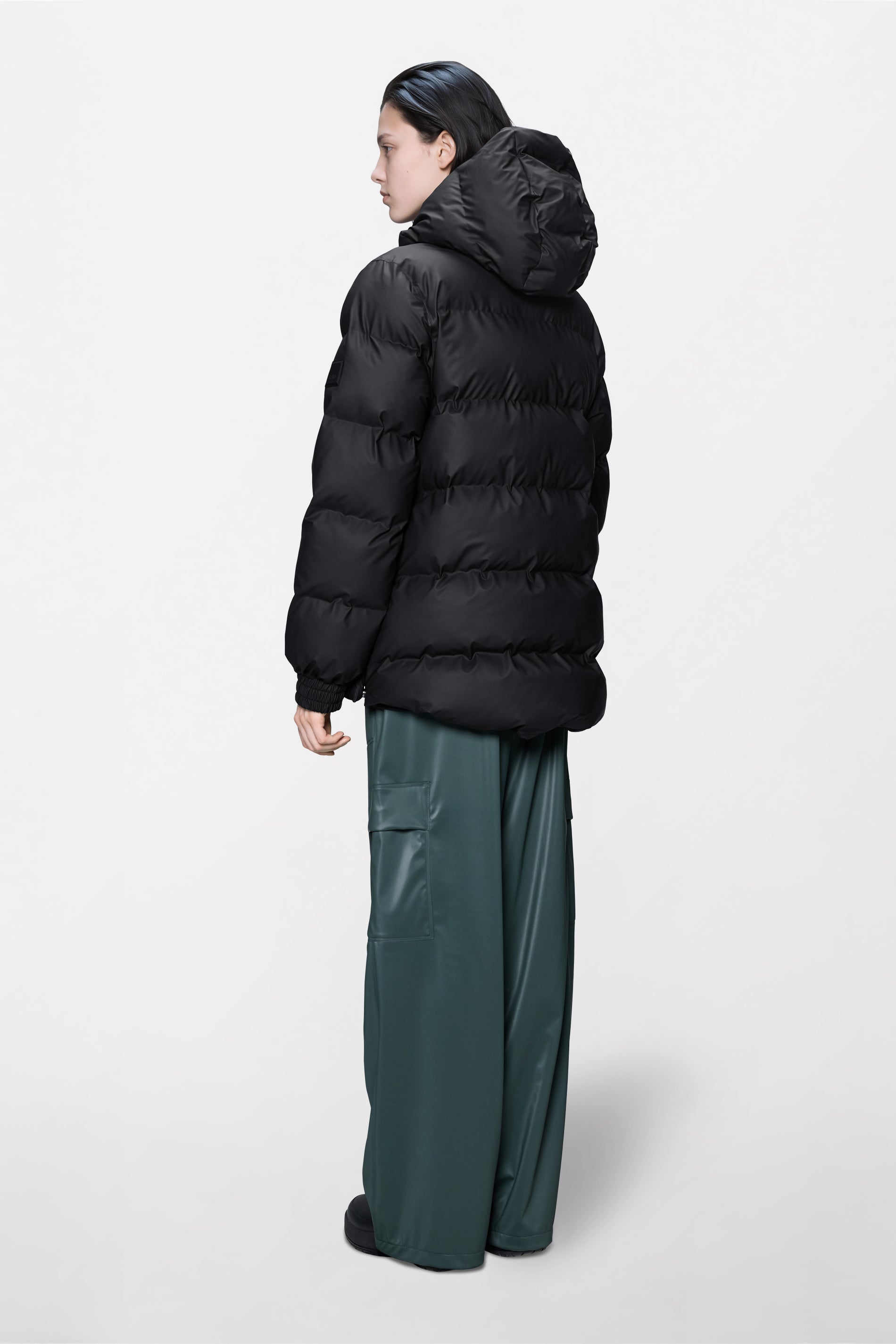 RAINS Alta A-Line Puffer W Jacket Black Jacket