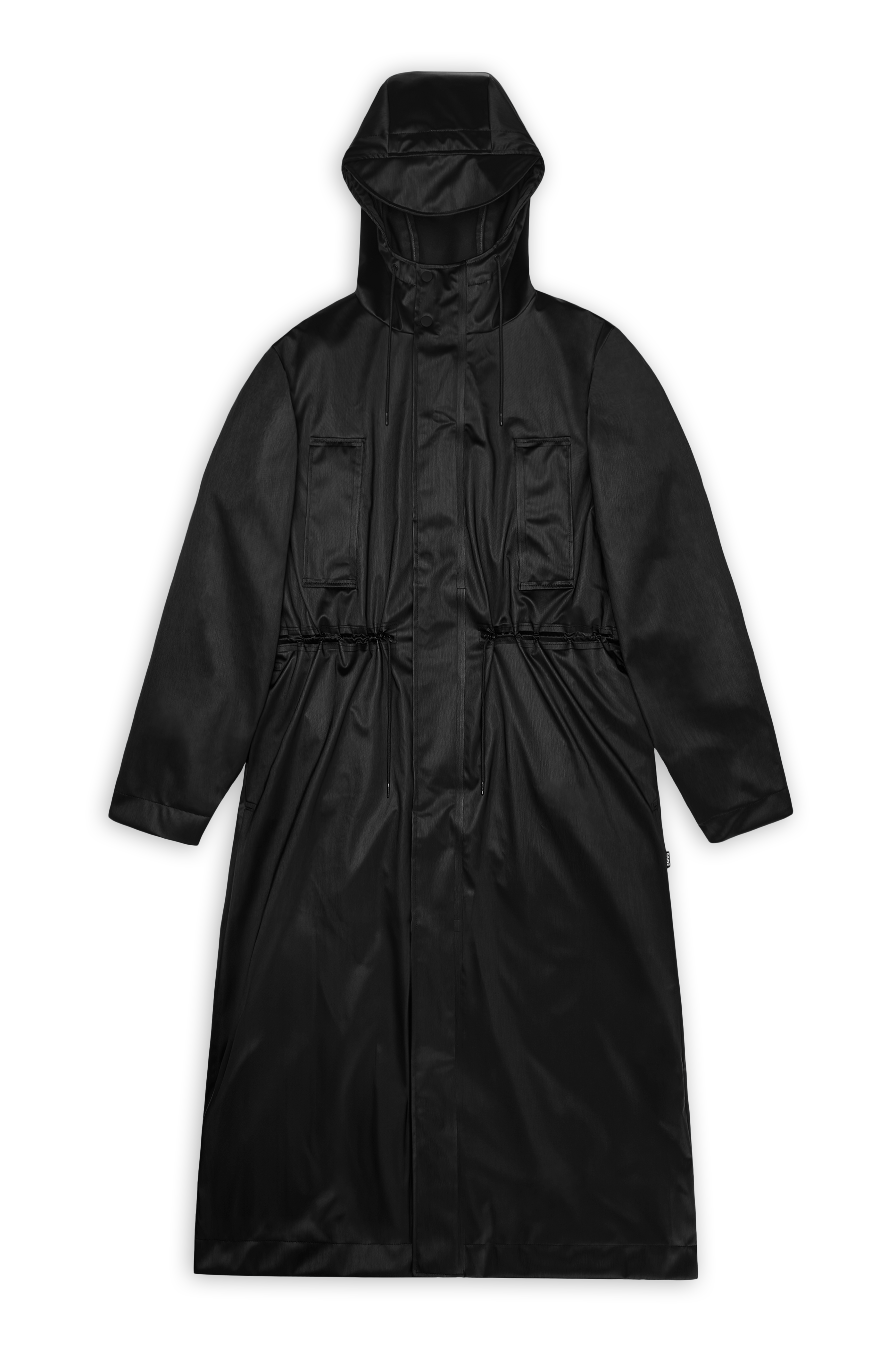 RAINS Bold Longest Jacket Black Grain Jacket