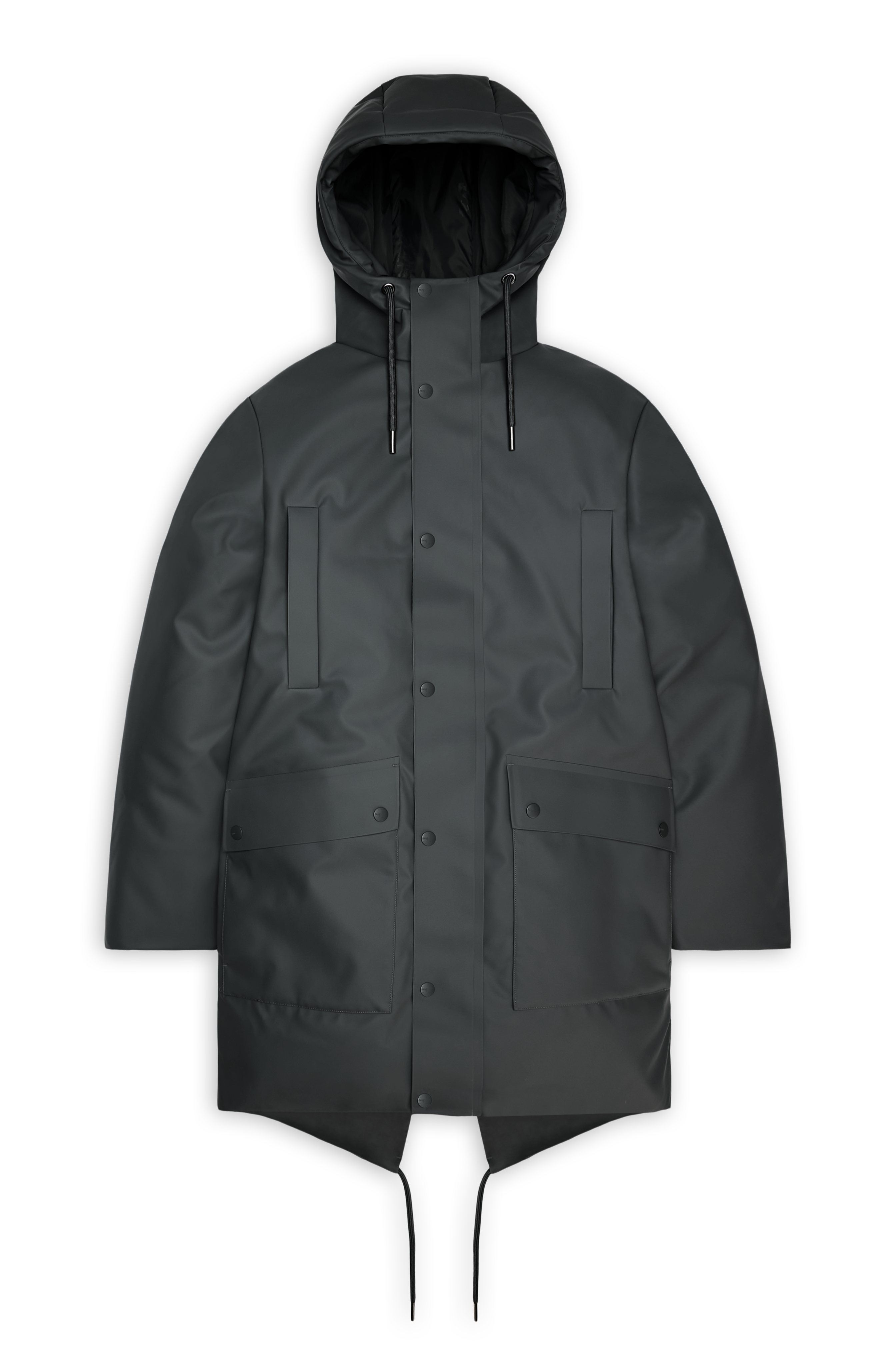 RAINS Nome Long Parka Dark Grey Jacket