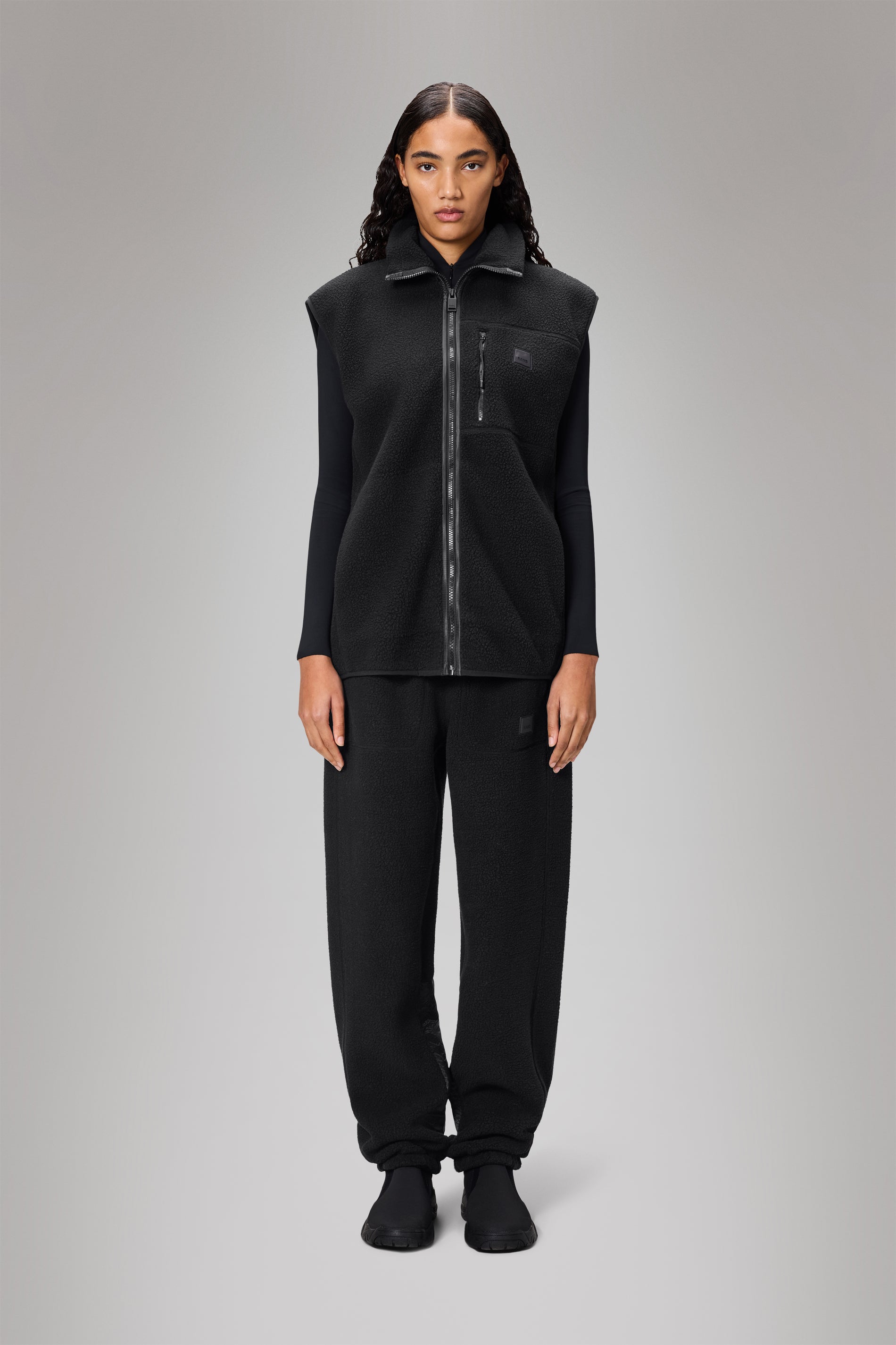 RAINS Yermo Fleece Vest Black Vest