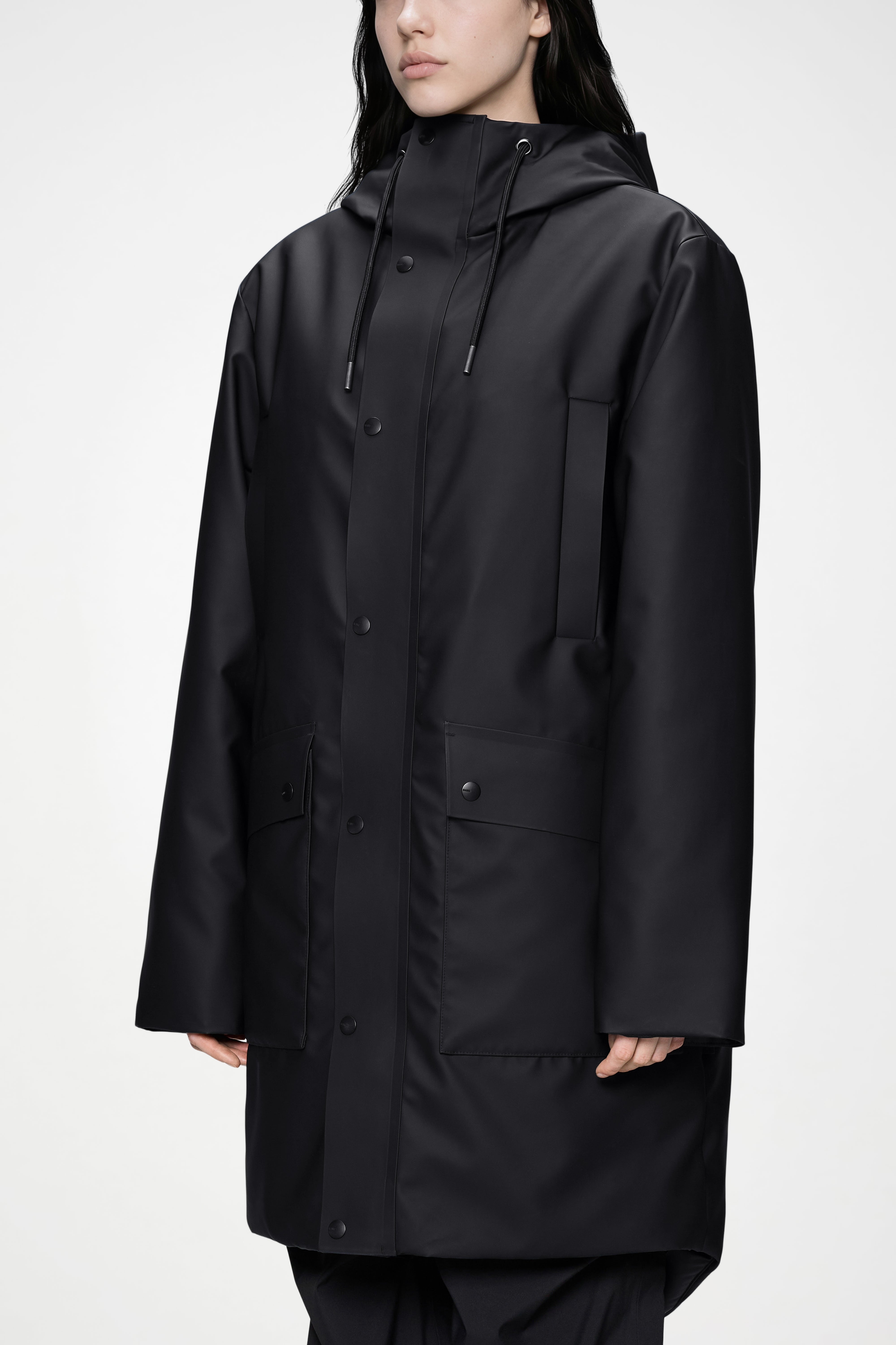 RAINS Nome Long Parka Black Jacket