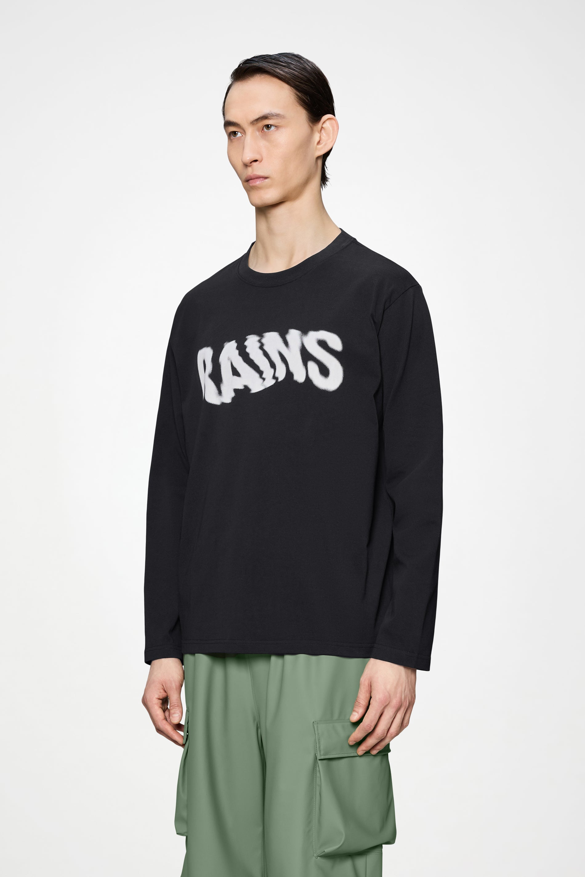 RAINS Classic Long Sleeve T-shirt Ripple Black Long Sleeve