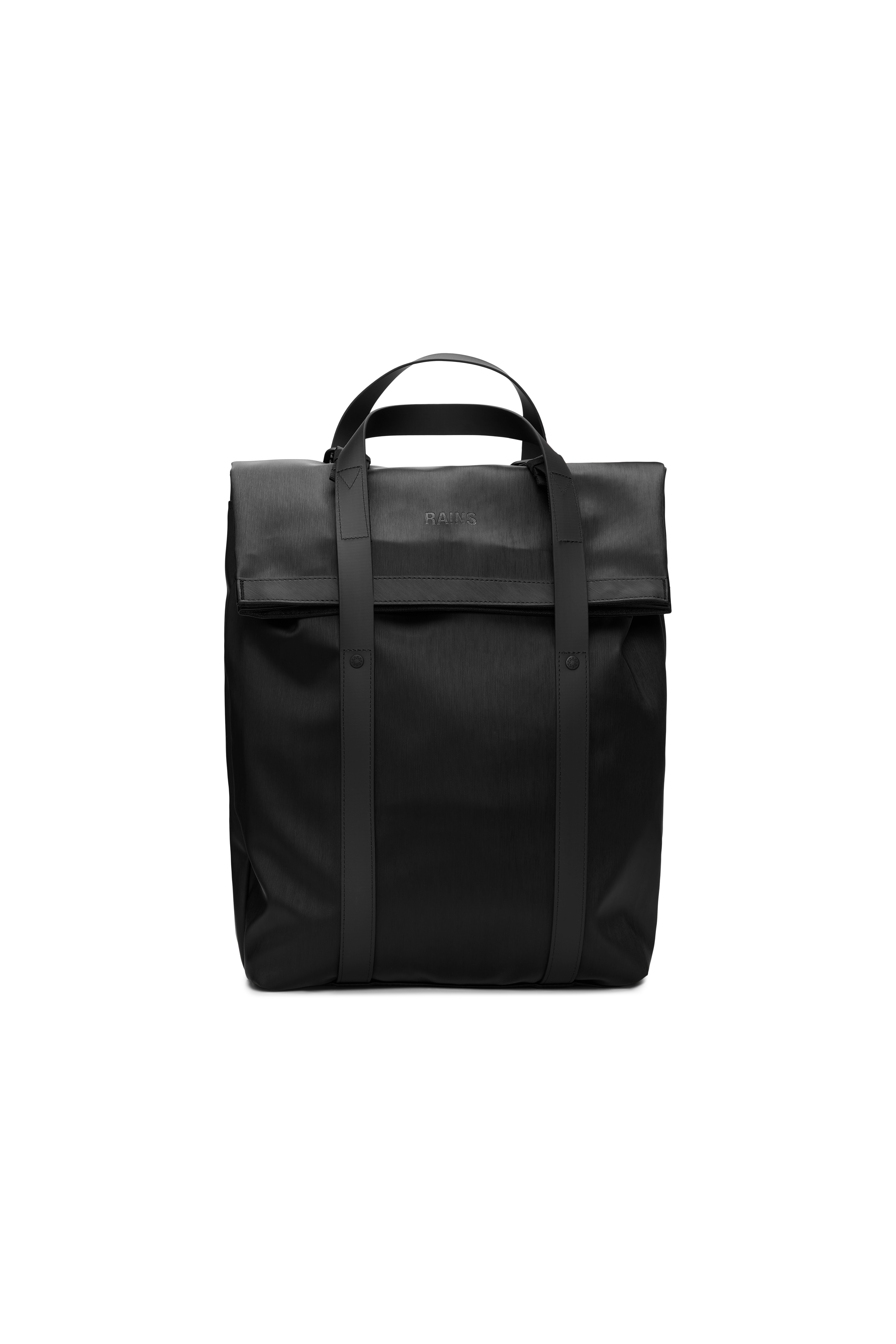 RAINS 2 Way Tote Backpack Black Grain 15L H58 x D12 x W33 cm Backpack