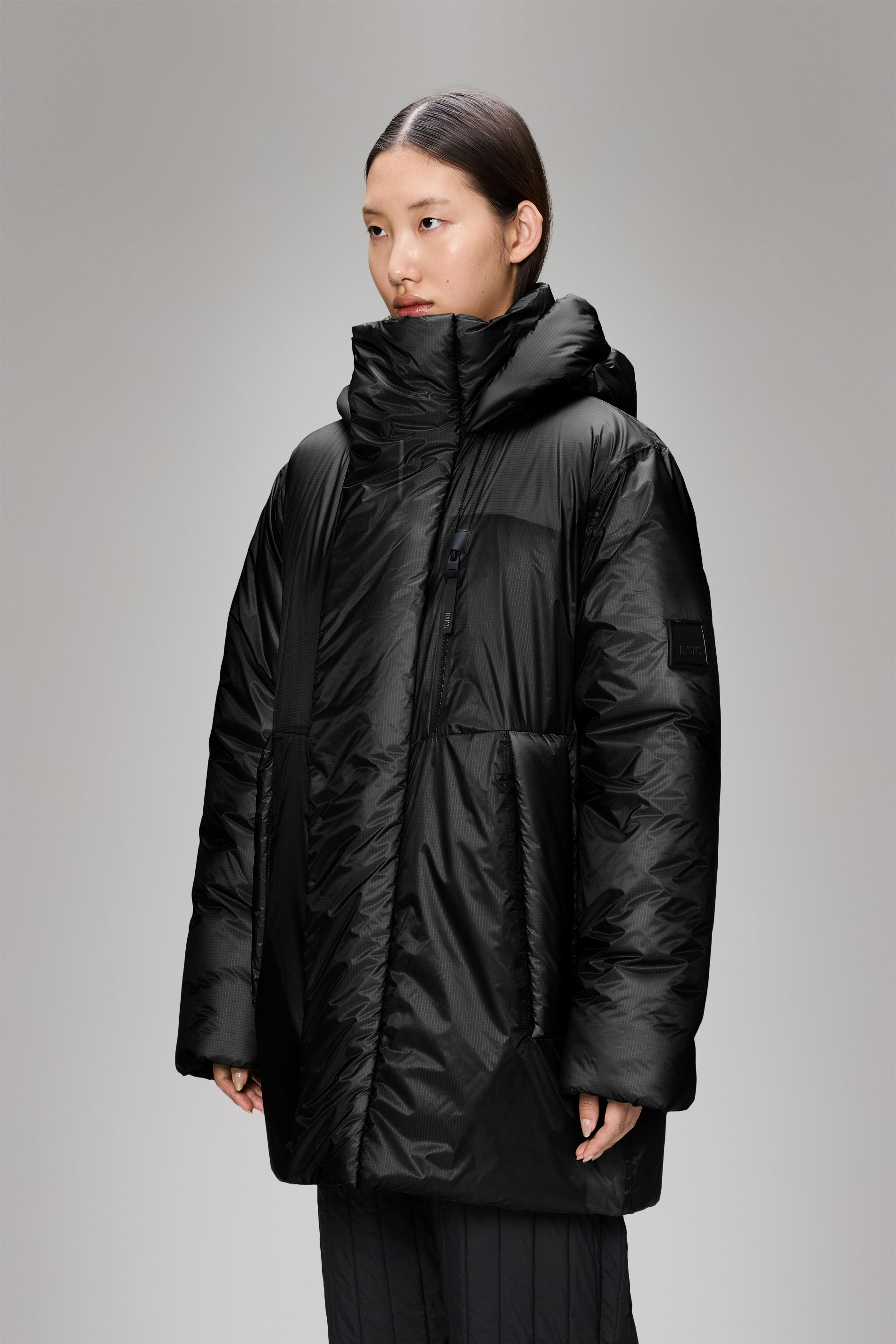 Rains Torna Insulated Long Jacket Black Jacket
