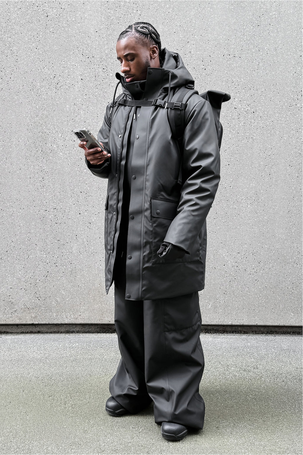Rains® Nome Long Parka in Black for £389 Free Shipping