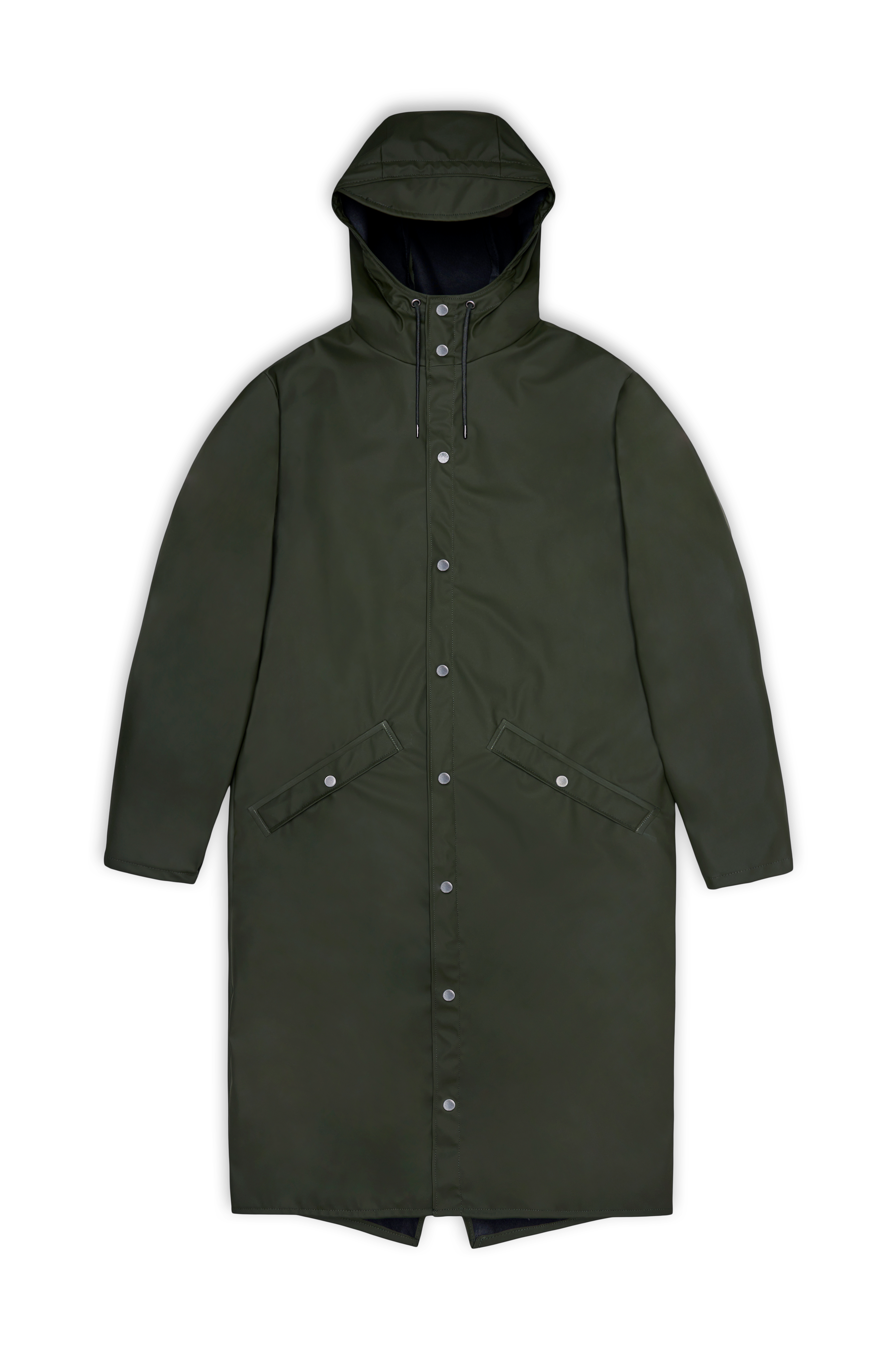 Rains Longer Jacket Green Jacket