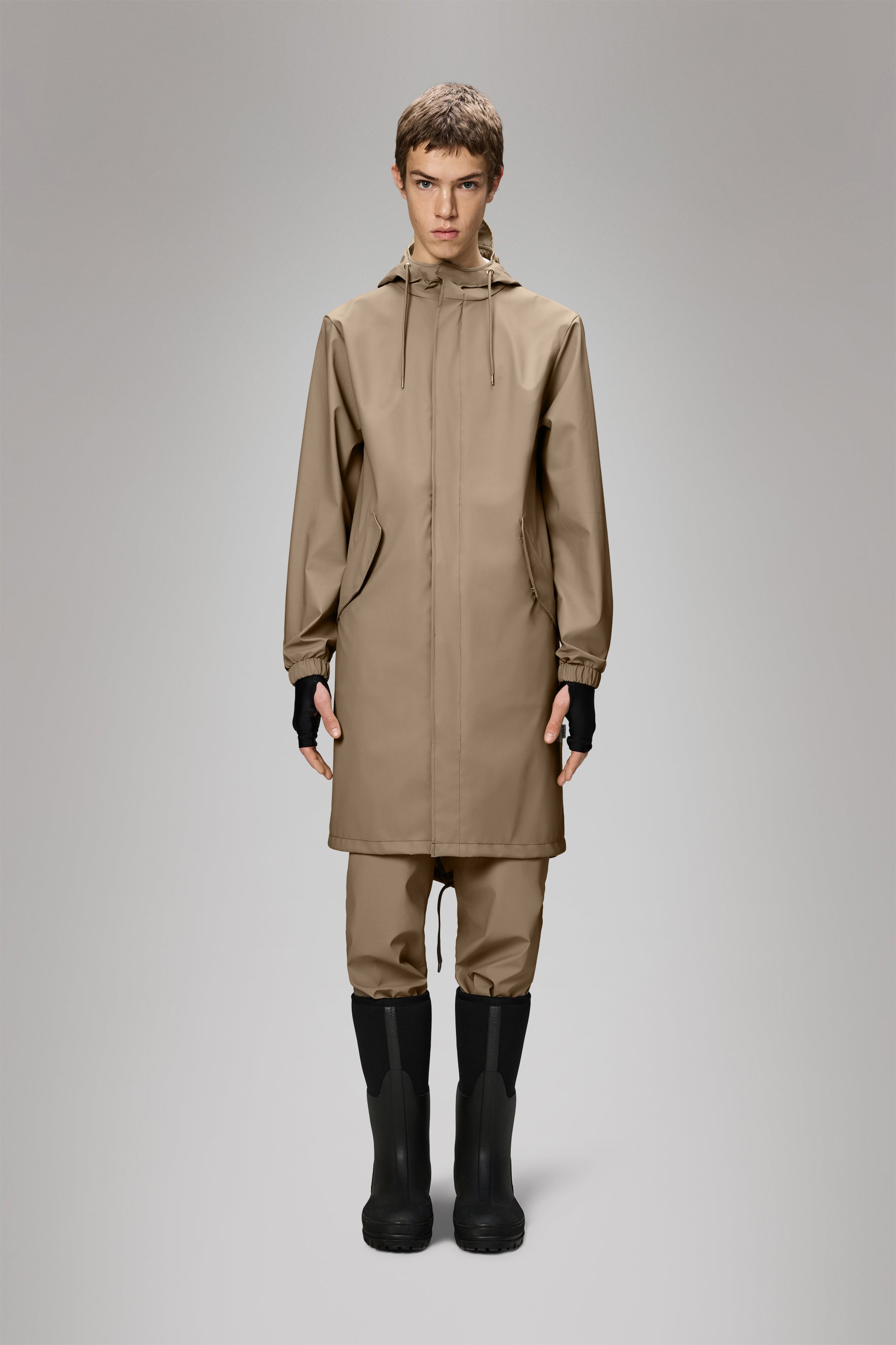 RAINS Fishtail Parka Beige Jacket