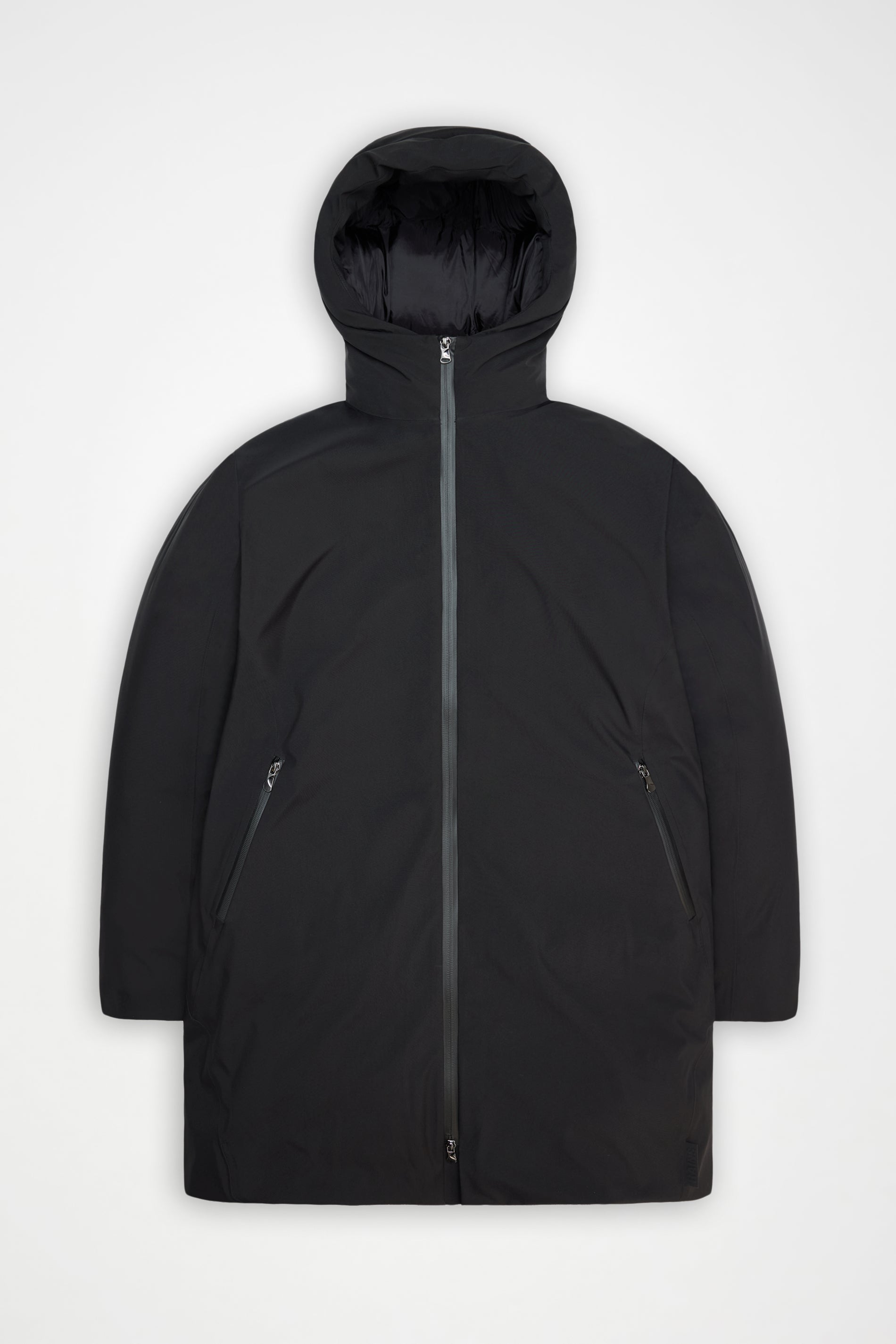 RAINS Sarna Long Puffer Jacket Black Jacket