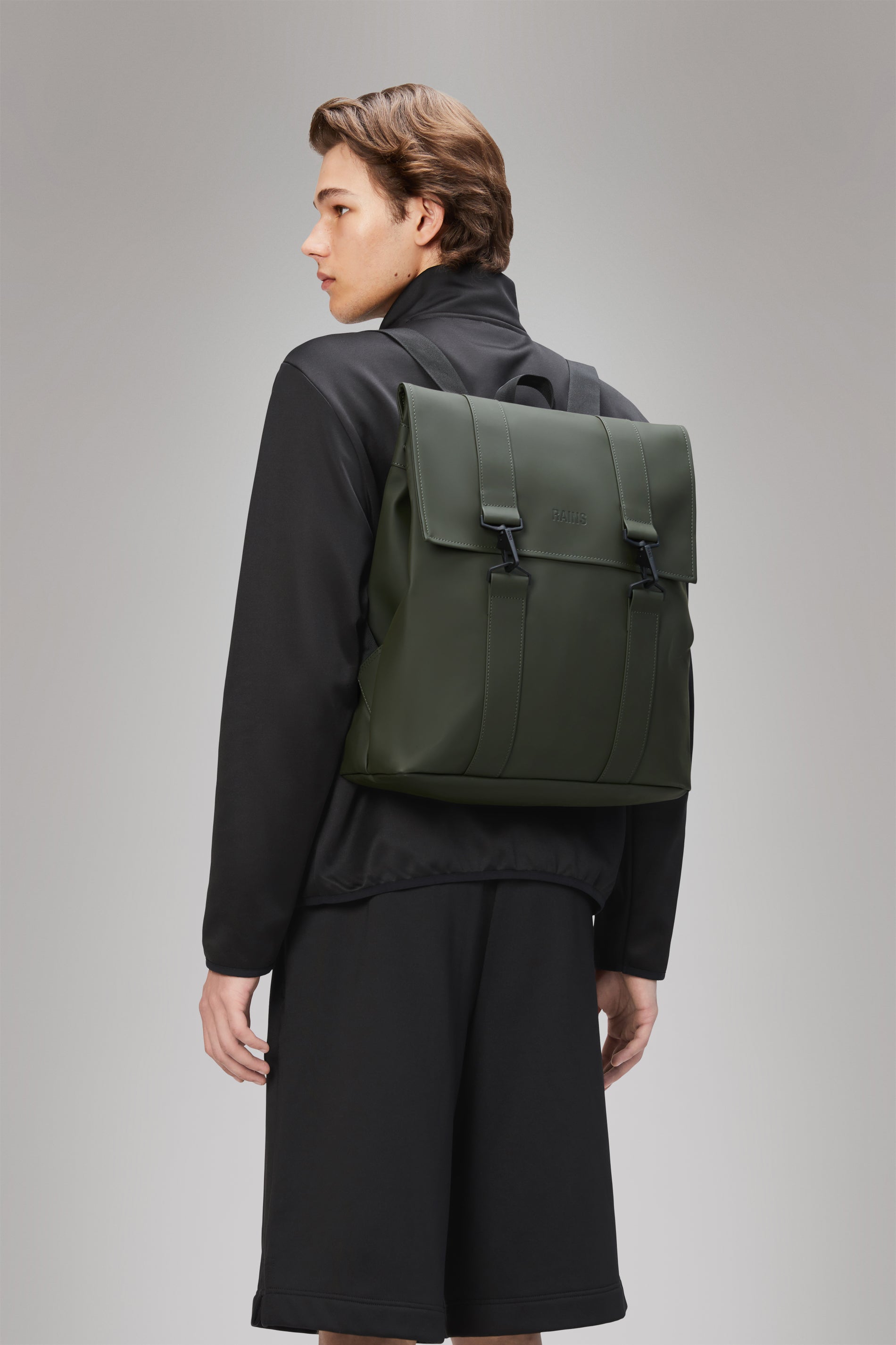 Sac à Dos Rains MSN – Taille Medium – Beige – Polyester Déperlant – Homme – Occasion