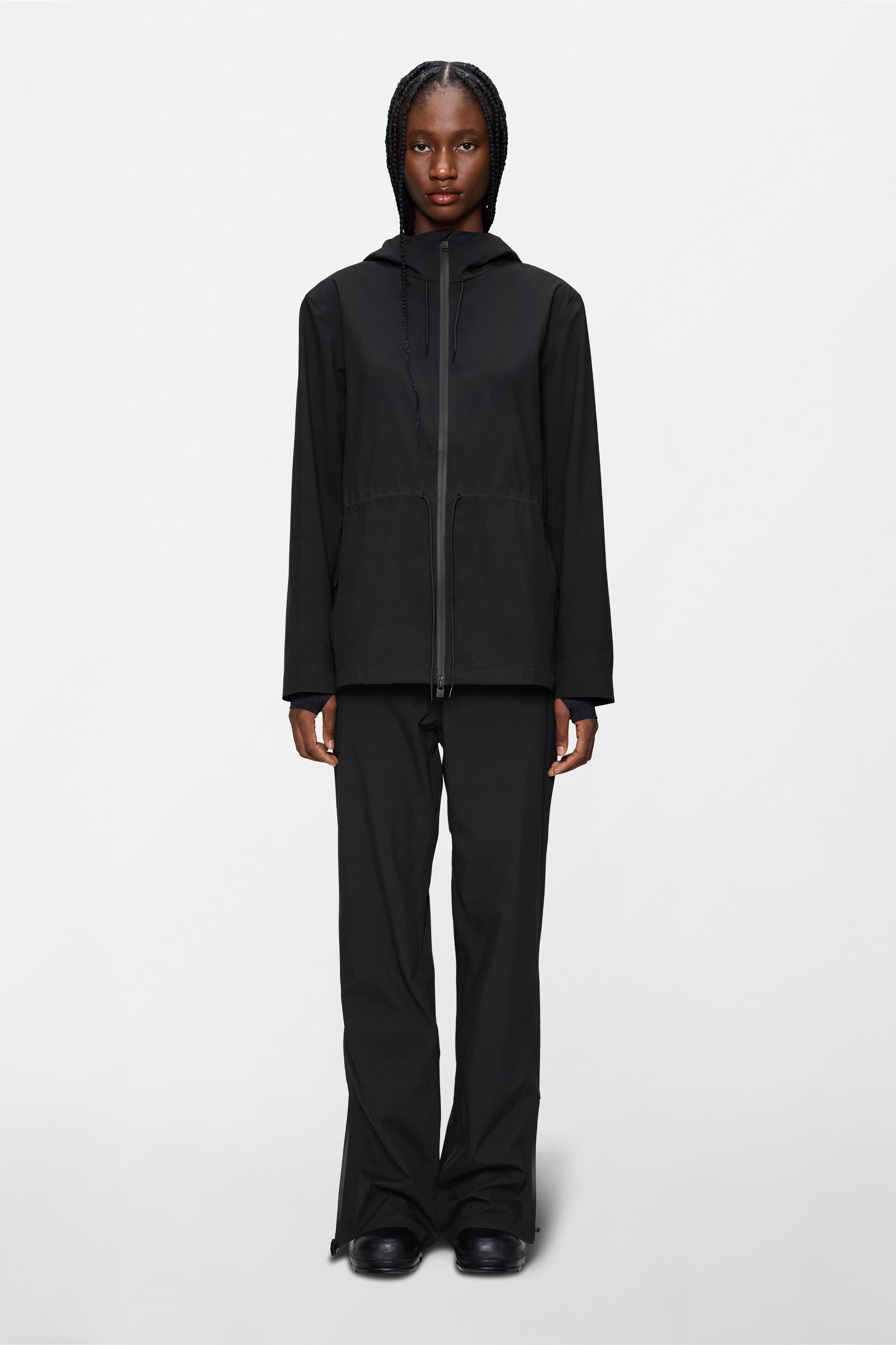 RAINS Suva Hardshell String W Jacket Black Jacket