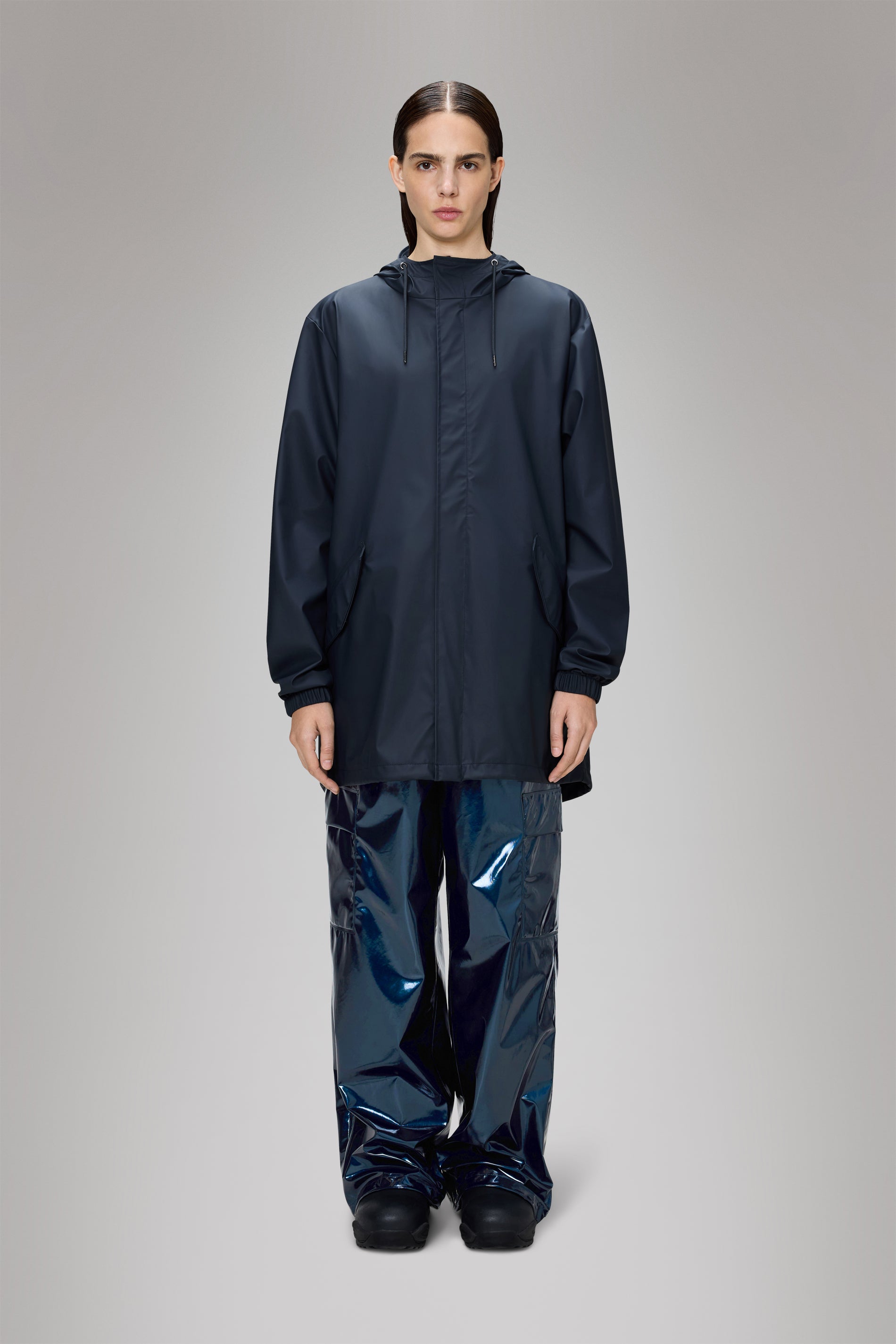 Rains Fishtail Jacket Navy Jacket