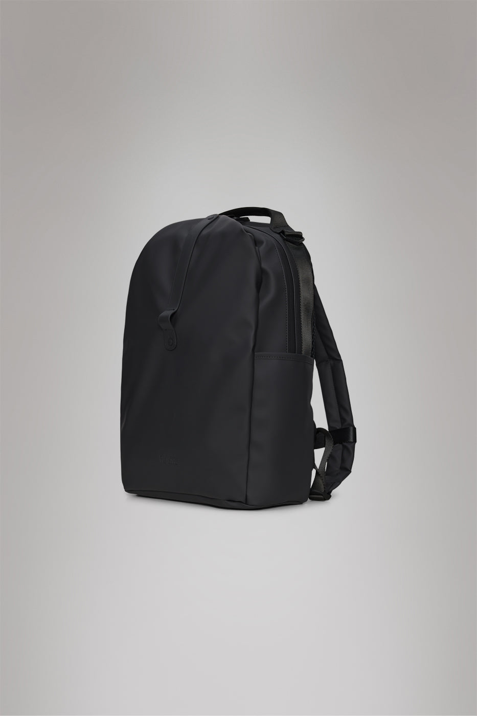 RAINS Clip Front Backpack Black Backpack